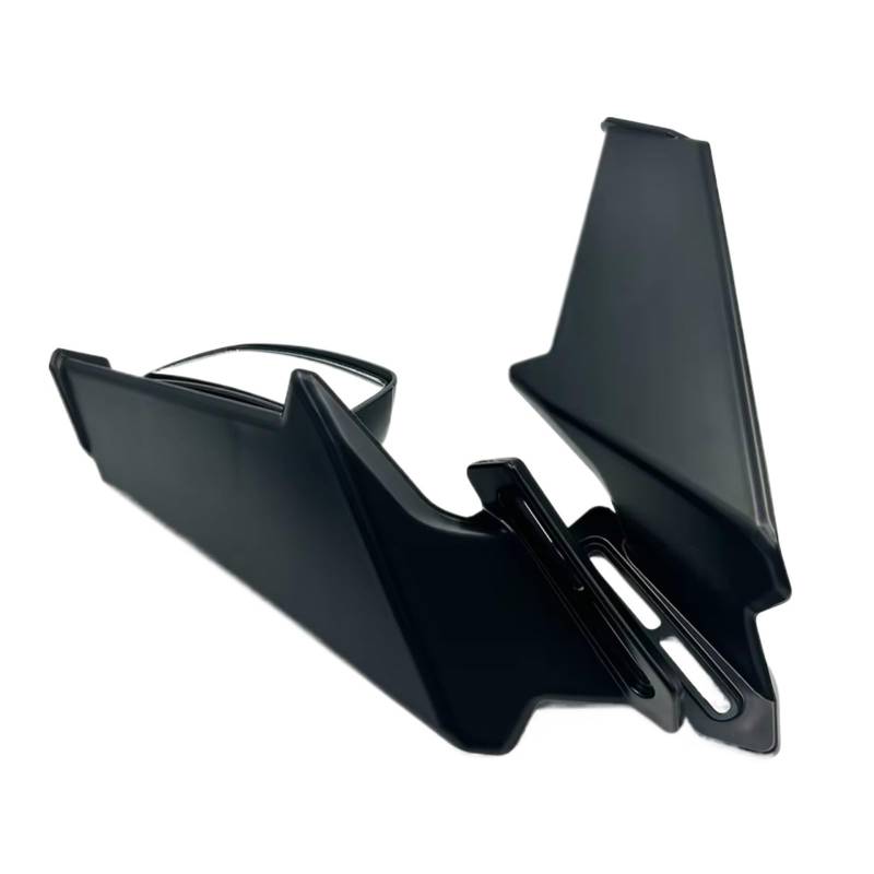 DSWILNV Motorrad Seitenspoiler Für H2 Für H4 Für ZX10R Motorrad Rückspiegel Wind Für Flügel Einstellbare Spoiler Verkleidung Mit Rückansicht Motorrad Zubehör(Matte Black) von DSWILNV