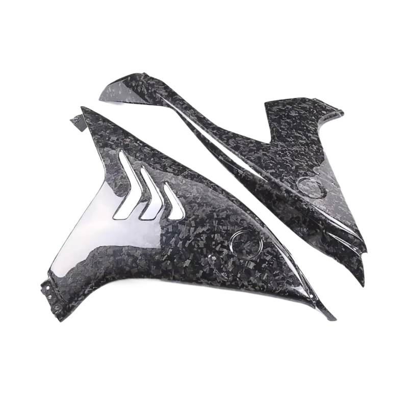 DSWILNV Motorrad Seitenspoiler Für M1000RR 2023 2024 Motorrad Volle Carbon Faser Winglets Verkleidungen Links Rechts Spoiler Seite Panels Motorrad Zubehör(Forged Weave Glossy) von DSWILNV