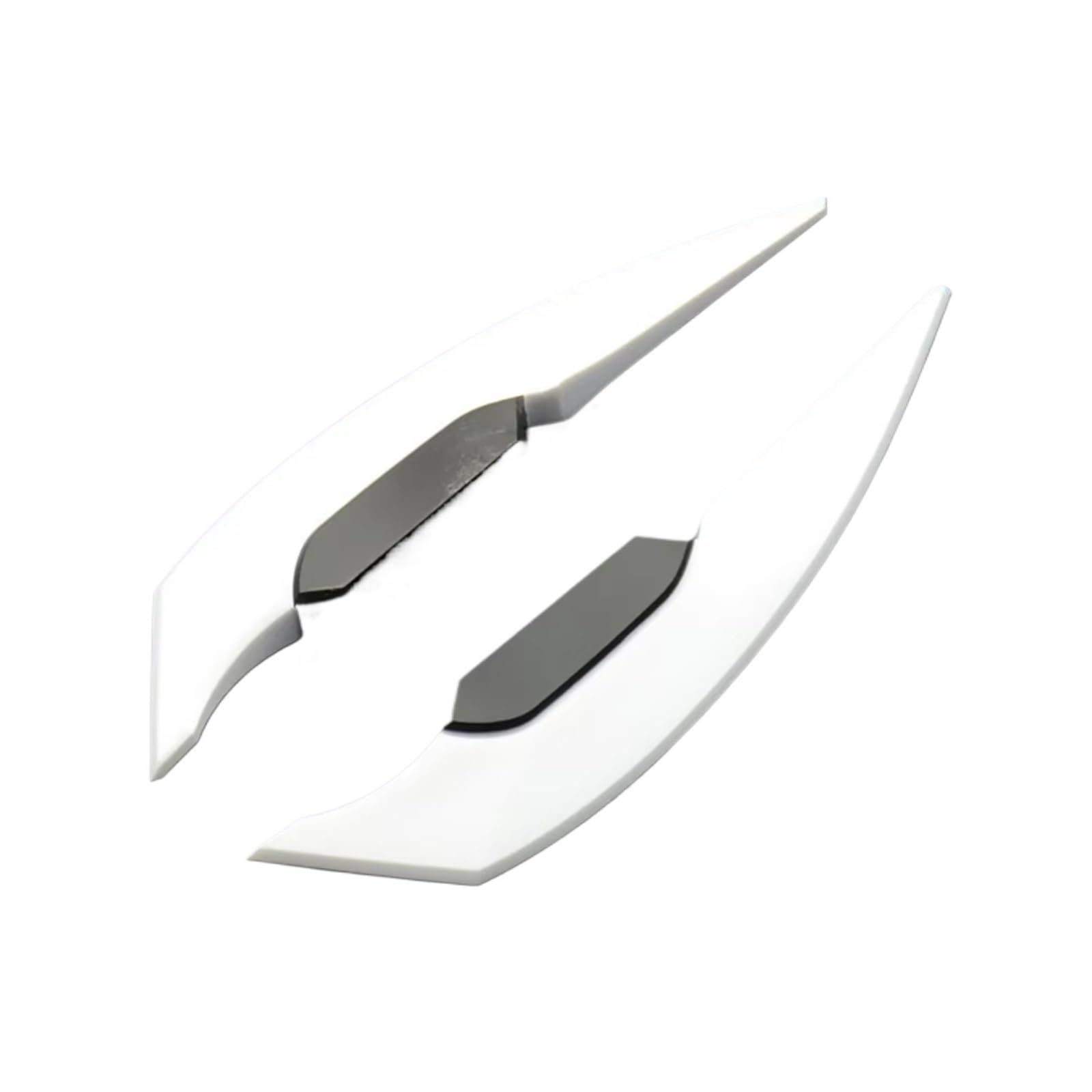 DSWILNV Motorrad Seitenspoiler Für Motorrad-Roller-Zubehör 2 Stück Universal-Motorrad-Winglet Aerodynamischer Spoiler Für Flügel Seitenspoiler-Aufkleber Dynamisch Für Flügel(White) von DSWILNV