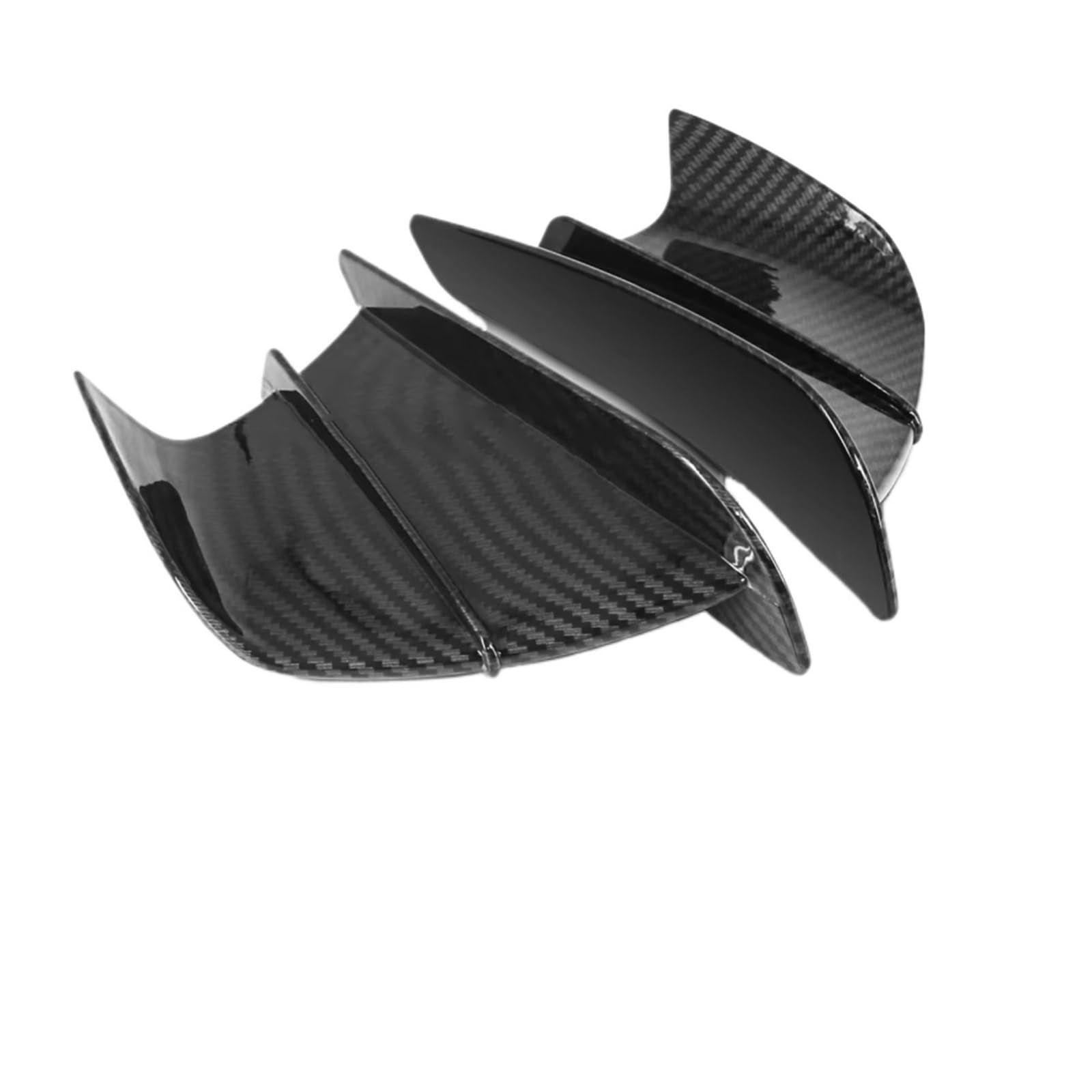 DSWILNV Motorrad Seitenspoiler Für Ninja 1000SX Für Ninja 650 Für Ninja 400 Verkleidung Seite Winglet Aerodynamische Für Flügel Deflektor Spoiler Motorrad Zubehör(Carbon Fiber Texture) von DSWILNV