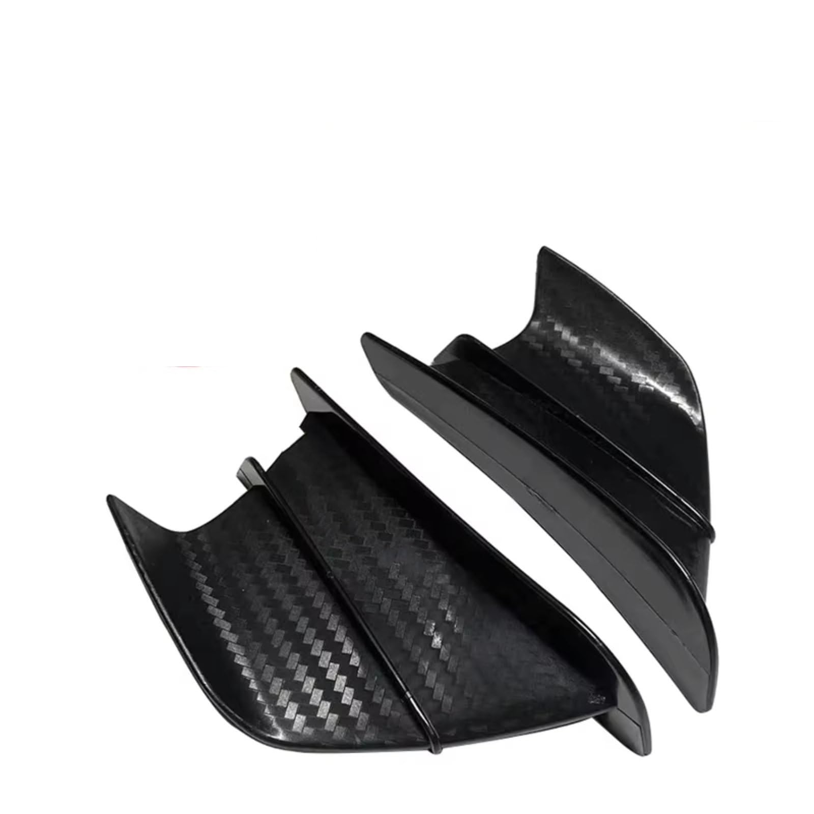 DSWILNV Motorrad Seitenspoiler Für Ninja 650R Für Z750 Für Z1000 Motorrad Winglet Spoiler Verkleidung Für Flügel Kit Motorrad Zubehör Motorrad Ersatzteile(Glossy Carbon Look) von DSWILNV