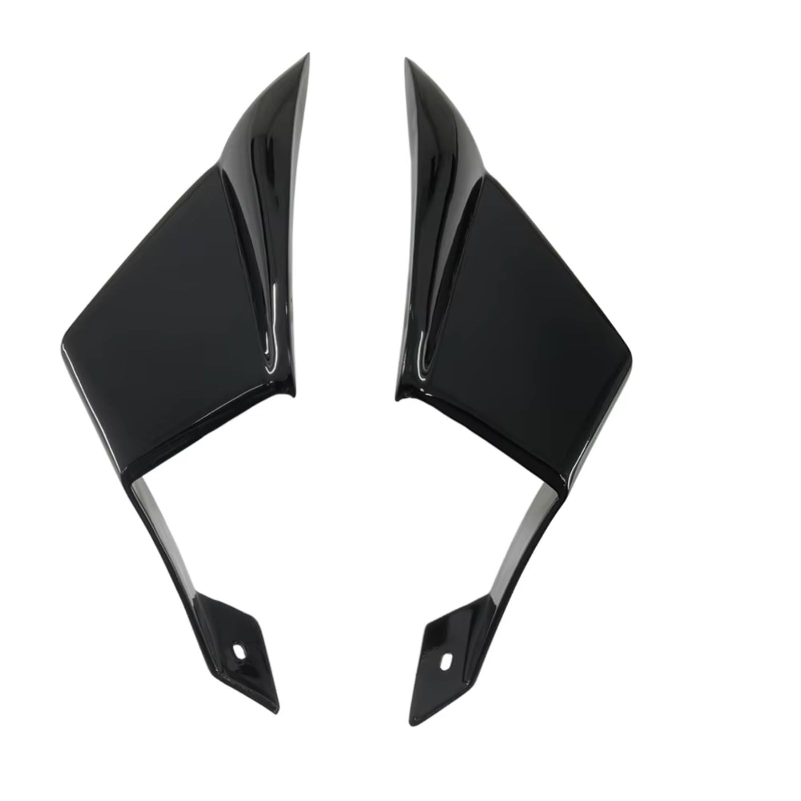 DSWILNV Motorrad Seitenspoiler Für Ninja Für ZX-10R Motorrad Verkleidung Spoiler Motorrad Zubehör Flügel Feste Wind Flügel Motorrad Ersatzteile(Gloss Black) von DSWILNV