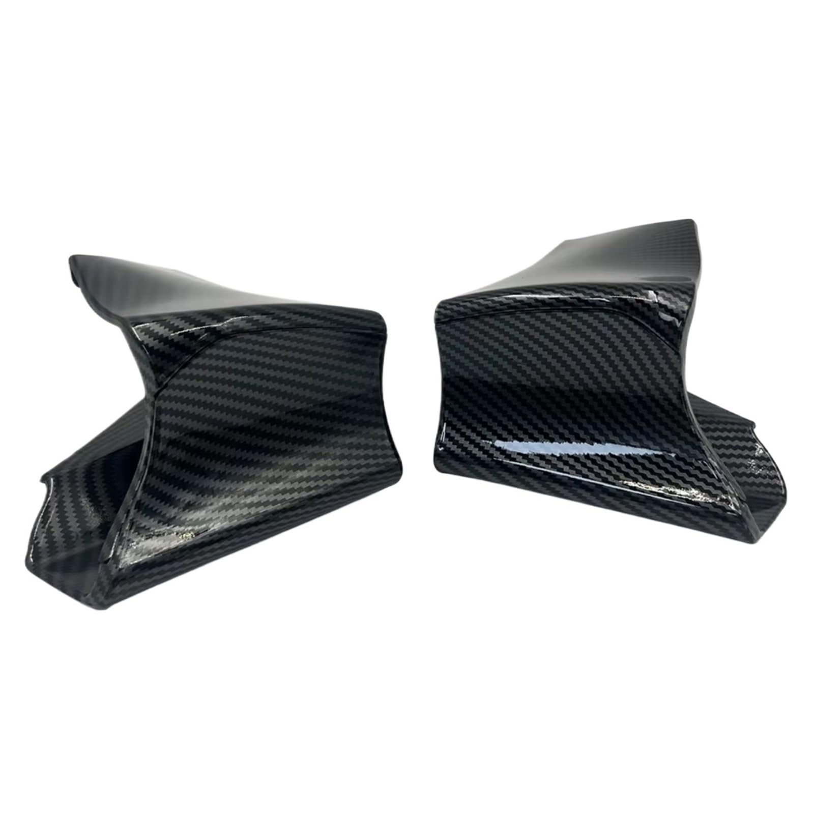 DSWILNV Motorrad Seitenspoiler Für Ninja Für ZX-4R Für ZX-4RR Für ZX25R Motorrad Winglet Aerodynamische Flügel Kit Spoiler Front Air Für Wing Kit Spoiler(Carbon) von DSWILNV