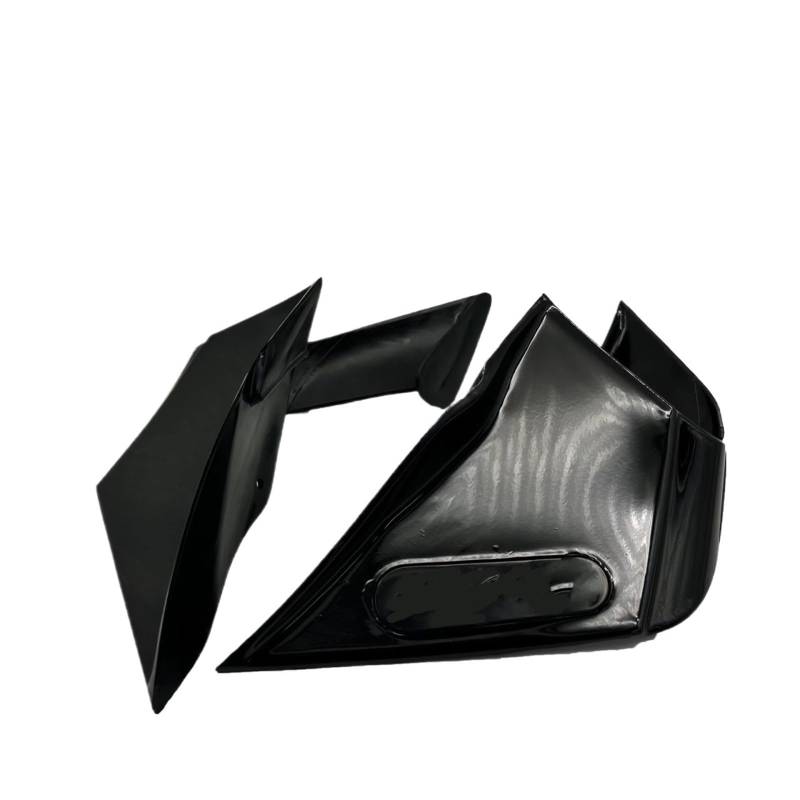 DSWILNV Motorrad Seitenspoiler Für Ninja400 2018 2019 2020 2021 2022 2023 2024 Motorrad Front Licht Gugel Seite Winglet Wind Fin Spoiler Trim Abdeckung Motorrad Zubehör(Bright Black) von DSWILNV