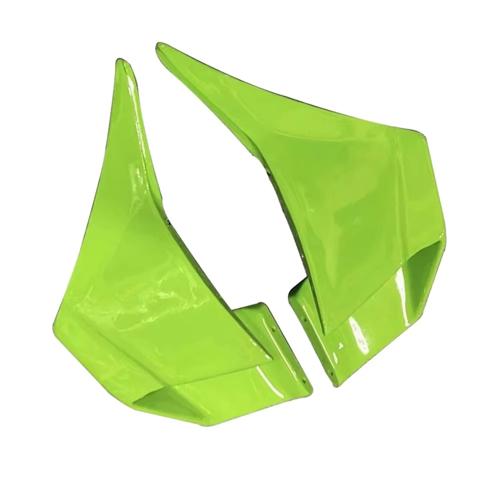 DSWILNV Motorrad Seitenspoiler Für Ninja400 2018 2019 2020 2021 2022 2023 Motorrad Feste Wind Für Flügel Seite Teile Aerodynamische Zubehör Verkleidung Spoiler Winglet(Green) von DSWILNV