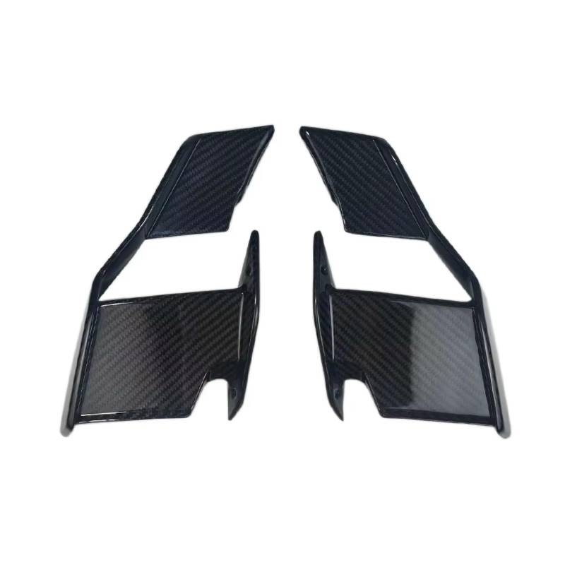 DSWILNV Motorrad Seitenspoiler Für S1000R Für M1000R 2021 2022 2023 Carbon Farbe Motorrad Feste Für Flügel Spoiler Verkleidung Vorne Aerodynamische Seite Winglet(Black) von DSWILNV