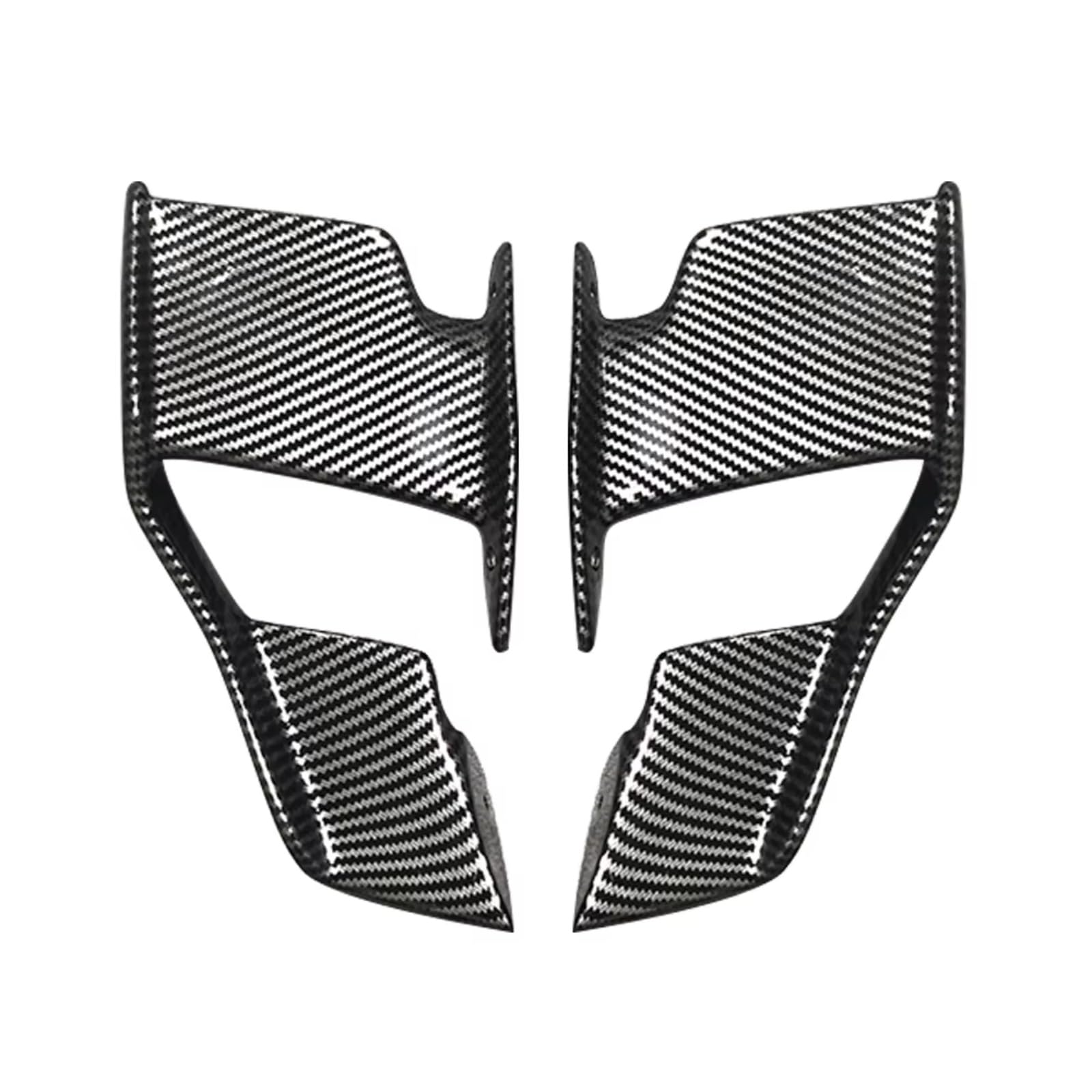 DSWILNV Motorrad Seitenspoiler Für S1000R Für M1000R 2021 2022 2023 Motorrad Verkleidung Vorne Aerodynamische Spoiler Winglet Motorrad Ersatzteile(Carbon Fiber Texture) von DSWILNV