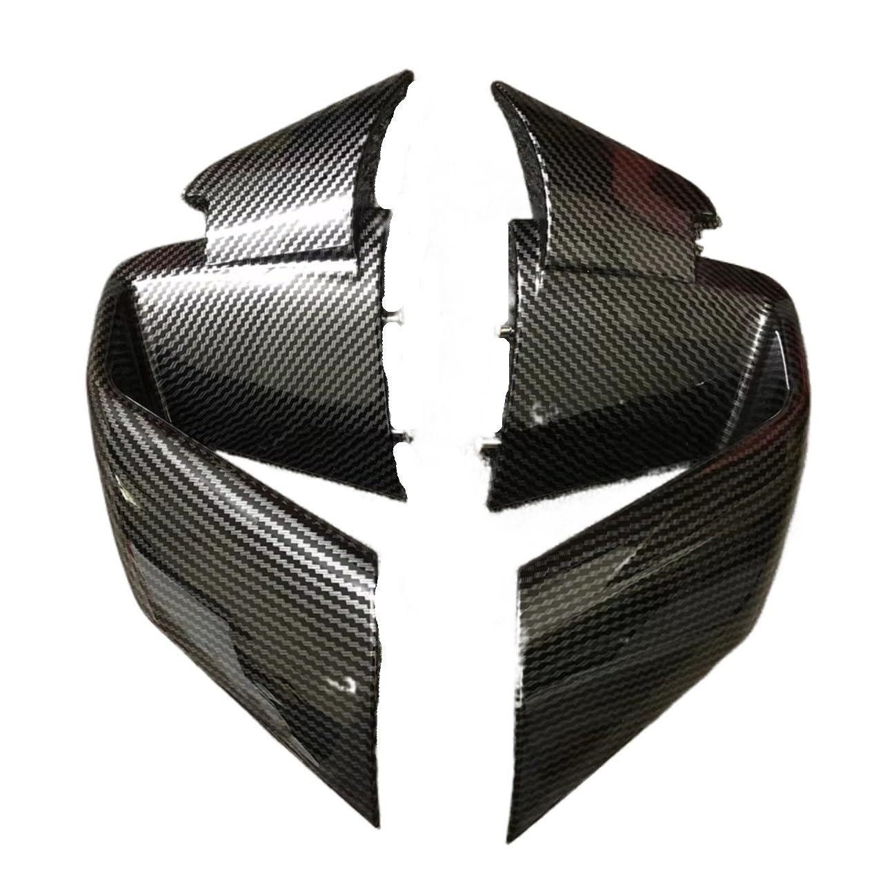 DSWILNV Motorrad Seitenspoiler Für S1000RR 2019 2020 2021 2022 Für M1000RR 2021 Motorrad Seite Spoiler Motorrad Teile Verkleidung Deflektor Für Flügel Winglet(Carbon Fiber Texture) von DSWILNV