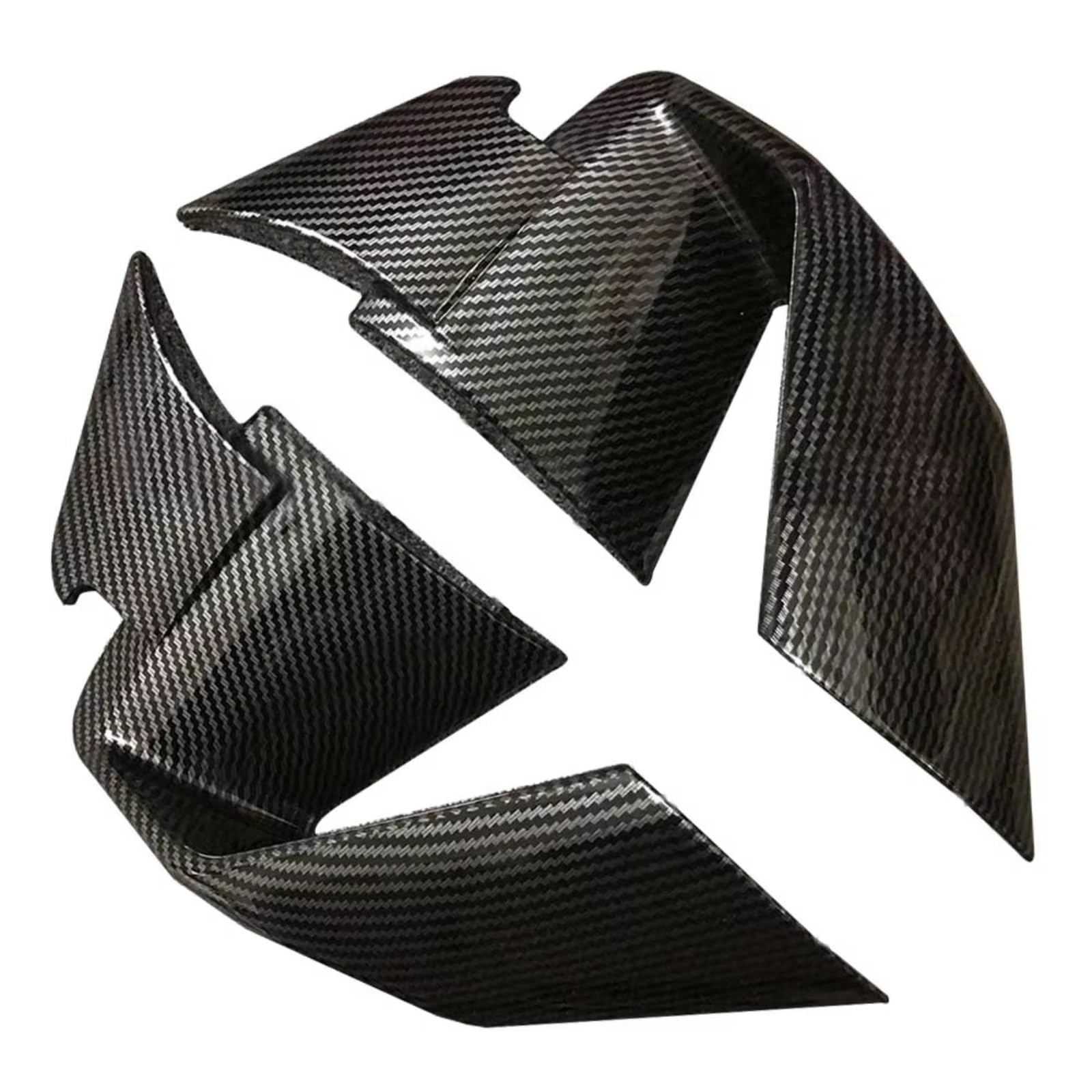 DSWILNV Motorrad Seitenspoiler Für S1000RR 2019 2020 2021 2022 Motorrad Teile Verkleidung Deflektor Für Flügel Winglet Motorrad Seite Spoiler Motorrad Zubehör(Carbon Fiber Paint) von DSWILNV