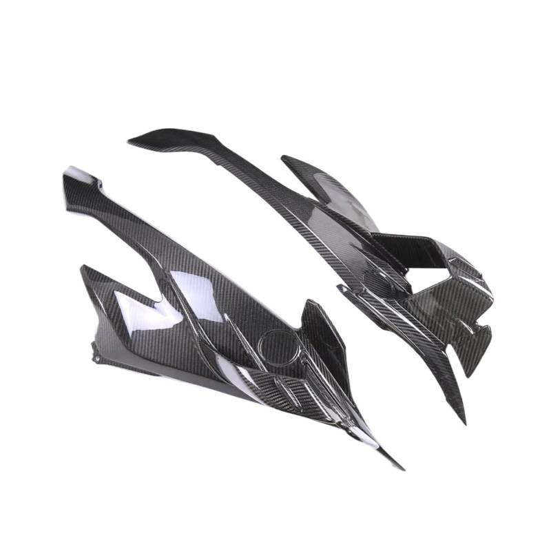 DSWILNV Motorrad Seitenspoiler Für S1000RR 2023 2024 3K Reine Trockene Carbon Faser Motorrad Seite Panel Verkleidung Winglets Feste Wind Für Flügel Luft Deflektor(Twill Glossy B) von DSWILNV