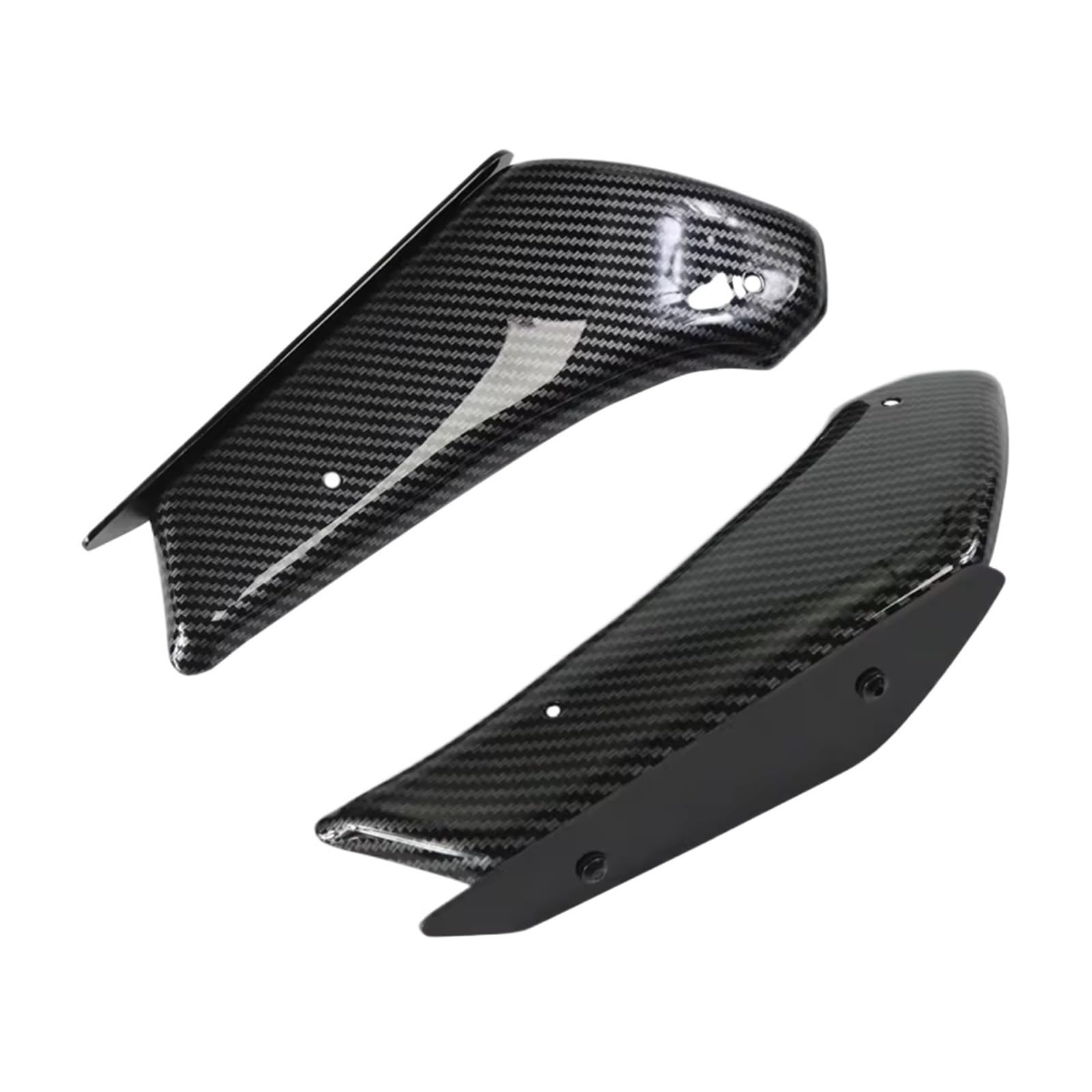 DSWILNV Motorrad Seitenspoiler Für S1000RR Für HP4 2010 2011 2012 2013 2014 2015 2016 2017 2018 Motorrad Zubehör Verkleidung Panel Abdeckung Fall Abtrieb Spoiler(Carbon Pattern Black) von DSWILNV