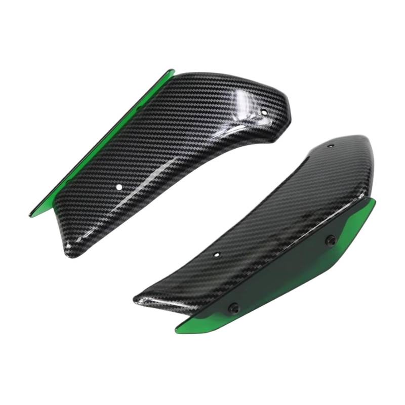 DSWILNV Motorrad Seitenspoiler Für S1000RR Für HP4 2010 2011 2012 2013 2014 2015 2016 2017 2018 Motorrad Zubehör Verkleidung Panel Abdeckung Fall Abtrieb Spoiler(Carbon Pattern Green) von DSWILNV