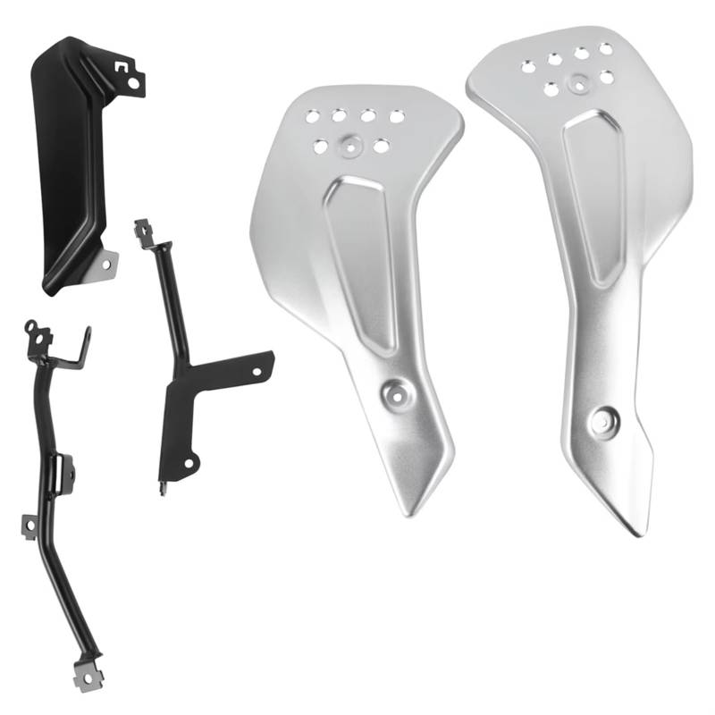 DSWILNV Motorrad Seitenspoiler Für Trident660 2021 2022 2023 Motorrad Motor Spoiler Bauch Für Pan Untere Verkleidung Körper Kit Motorrad Zubehör(Silver) von DSWILNV