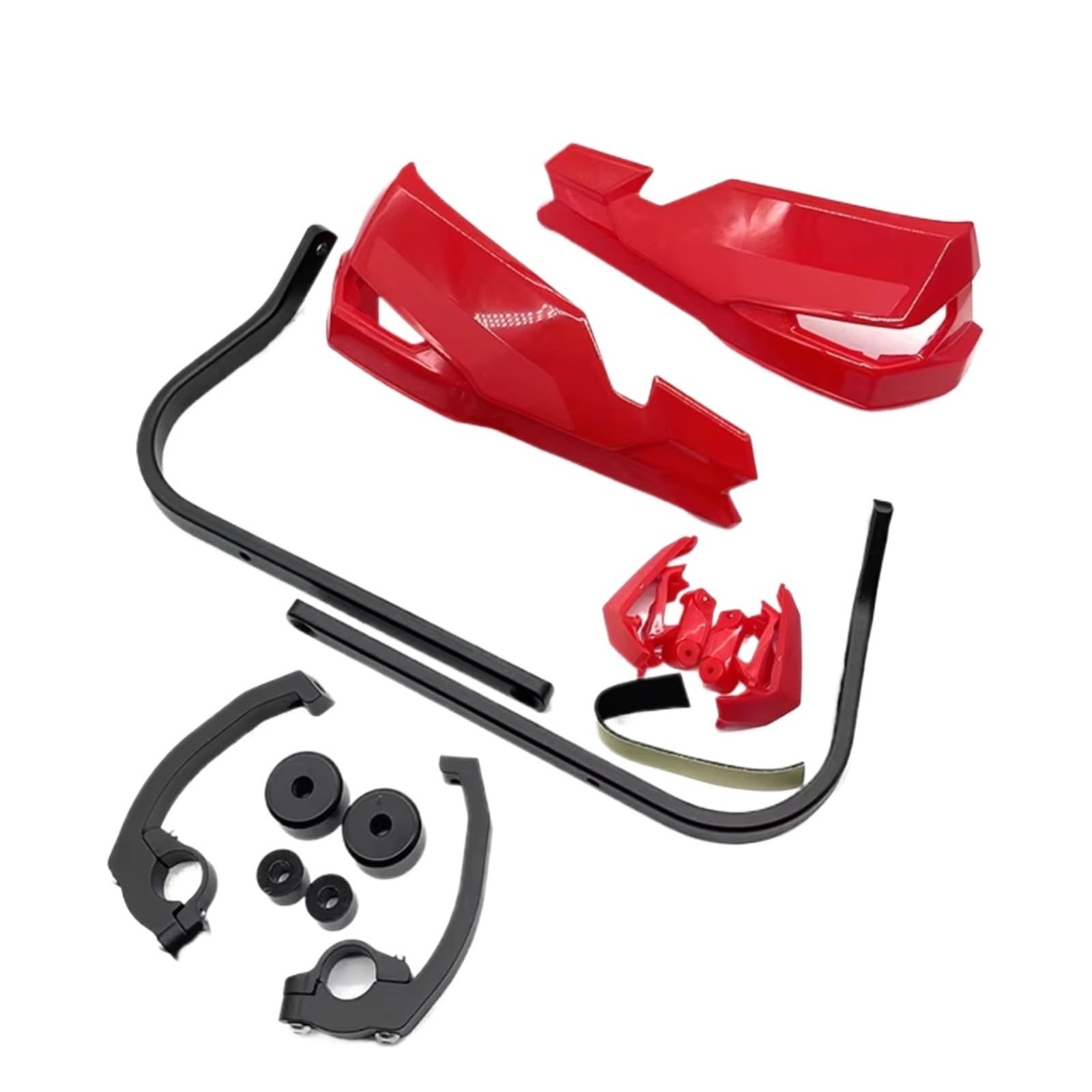 DSWILNV Motorrad Seitenspoiler Für XL 750 Für Transalp 2023 2024 Handschutz Lenker Schutz Bildschirm Mit Spoiler Schutz Motorrad Zubehör(Red) von DSWILNV