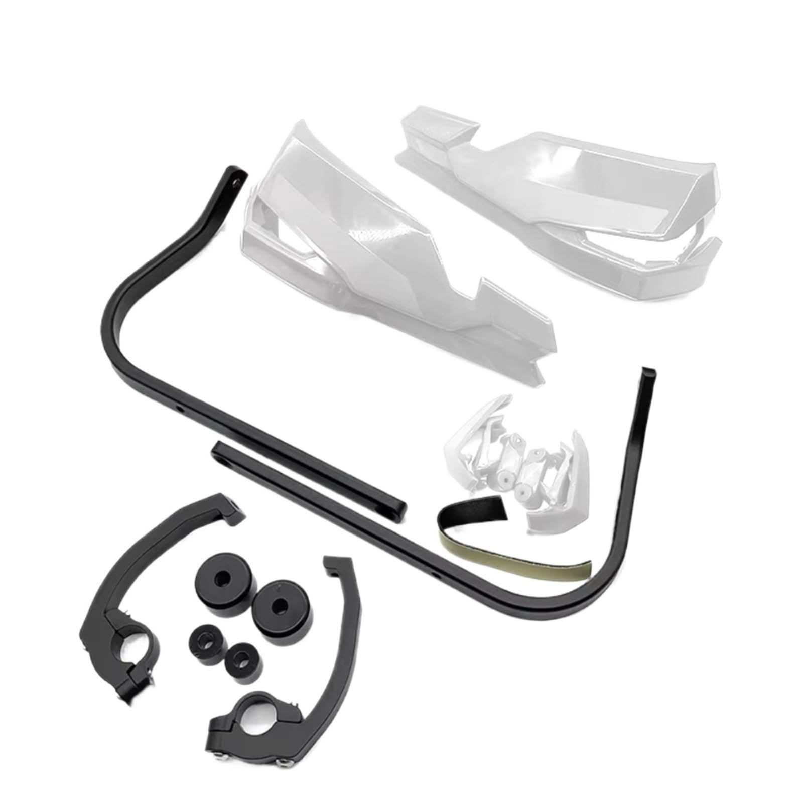 DSWILNV Motorrad Seitenspoiler Für XL 750 Für Transalp 2023 2024 Handschutz Lenker Schutz Bildschirm Mit Spoiler Schutz Motorrad Zubehör(White) von DSWILNV