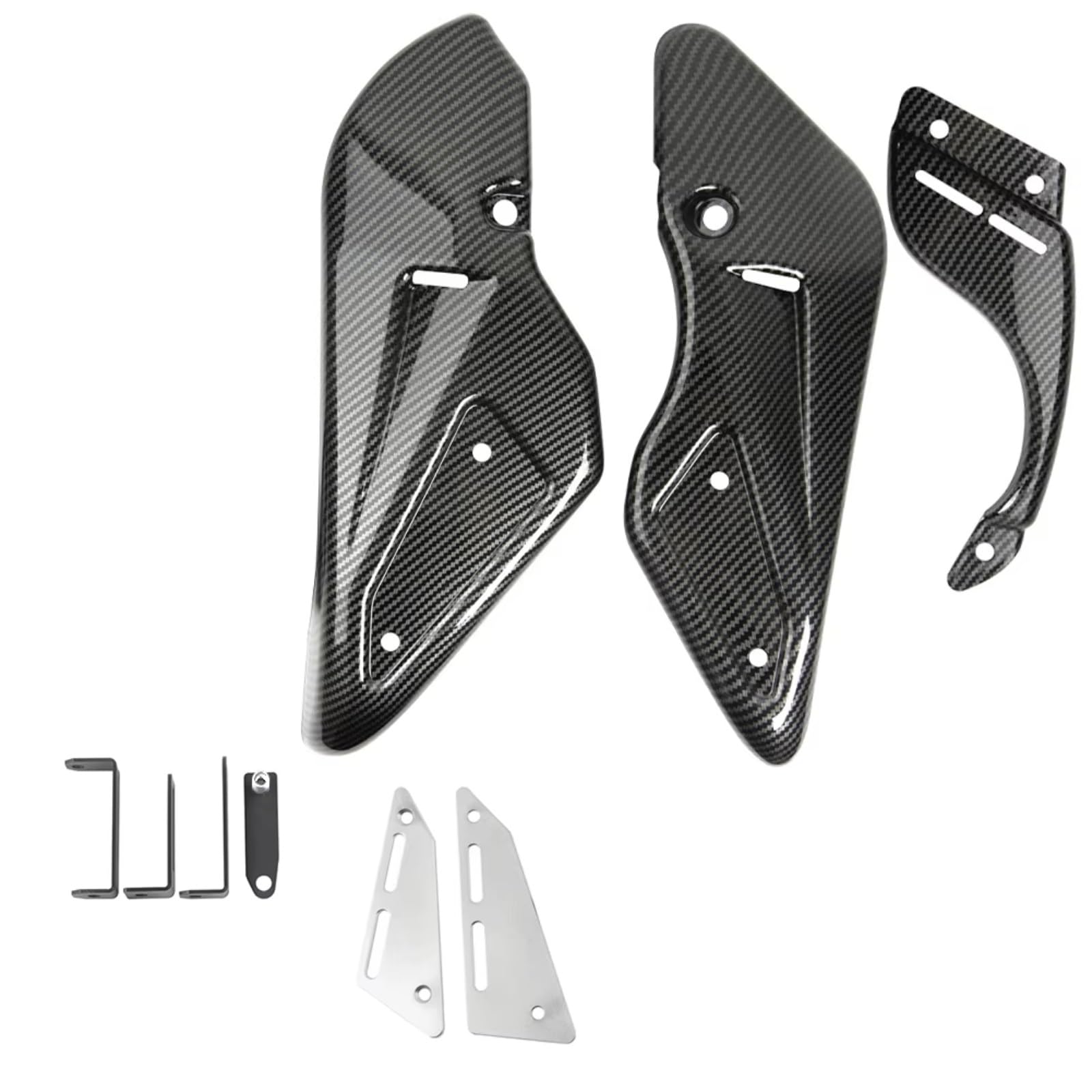 DSWILNV Motorrad Seitenspoiler Für Z900RS SE Für Cafe ABS 2018 2019 2020 2021 2022 2023 2024 Motorrad Panel Rahmen Abdeckung Teile Bauch Für Pan Lower Motor Spoiler Verkleidung(Carbon Fiber Look) von DSWILNV