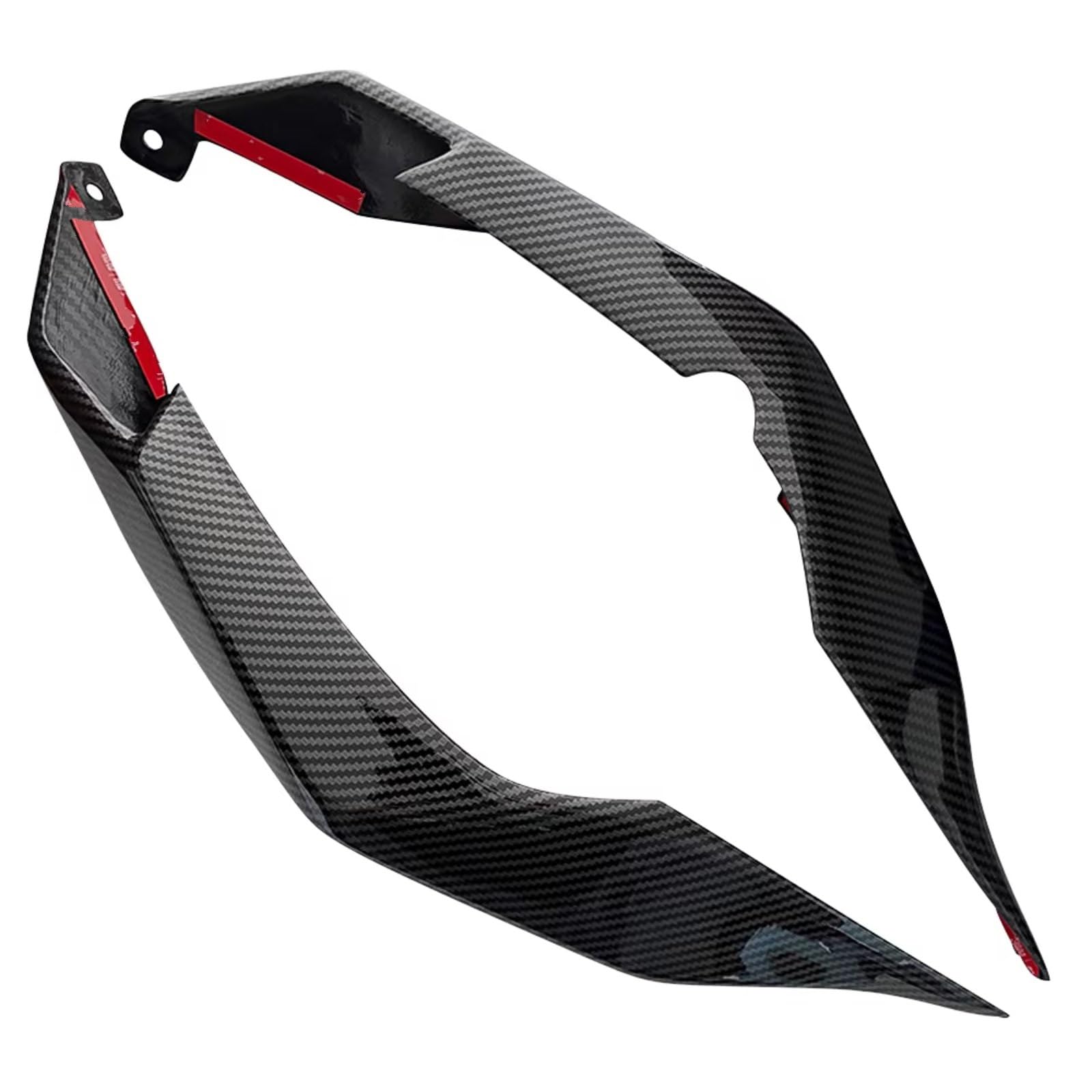 DSWILNV Motorrad Seitenspoiler Für ZX-10R 2016 2017 2018 2019 2020 Motorrad Hinten Schwanz Fest Für Flügel Seite Aerodynamische Winglet Spoiler Verkleidung Motorrad Zubehör(Carbon Paint) von DSWILNV