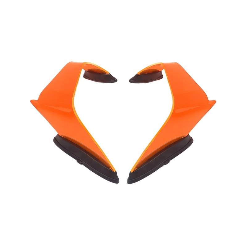 DSWILNV Motorrad Seitenspoiler Für ZX-10R 2021 2022 2023 2024 2025 Motorrad Fest Für Flügel Seite Spoiler Aerodynamisch Für Flügel Motorrad Zubehör(Orange) von DSWILNV