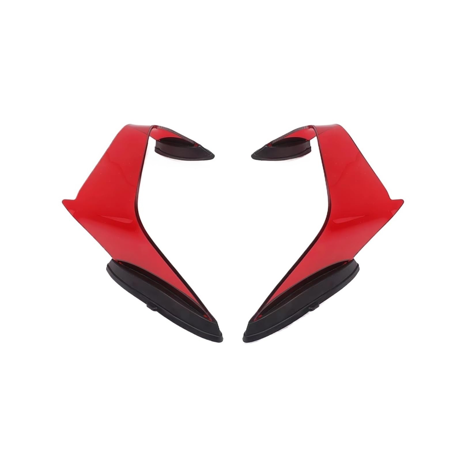 DSWILNV Motorrad Seitenspoiler Für ZX-10R 2021 2022 2023 2024 2025 Motorrad Fest Für Flügel Seite Spoiler Aerodynamisch Für Flügel Motorrad Zubehör(Red) von DSWILNV