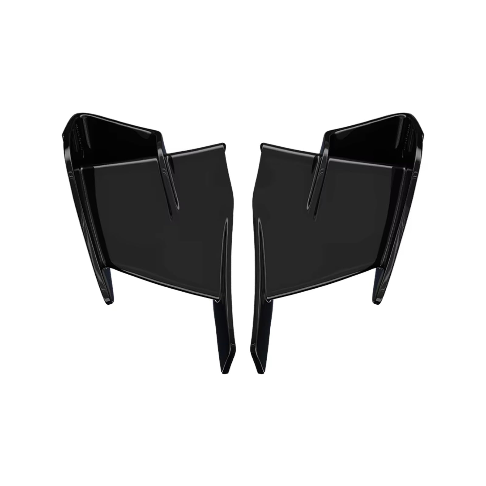 DSWILNV Motorrad Seitenspoiler Für ZX-4R Für ZX-4RR Für ZX-25R 2020 2021 2022 2023 2024 Front Aerodynamische Winglet Verkleidung Kit Motorrad Fest Für Flügel Spoiler(Glossy Black) von DSWILNV