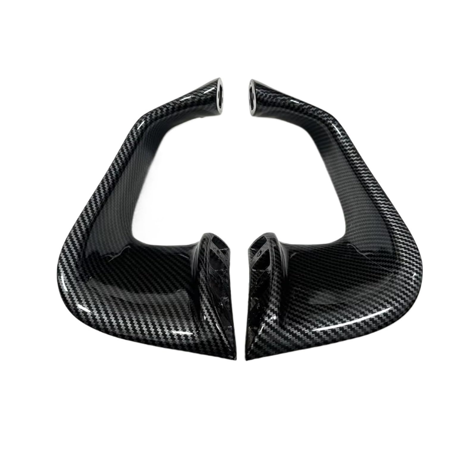 DSWILNV Motorrad Seitenspoiler Kompatibel Mit Aprilia Für RSV4 2009–2021 Motorrad Fixiert Für Flügelzubehör Aerodynamisch Für Flügel-Kit Spoiler Seitliche Winglet-Verkleidung(ABS Carbon Fiber) von DSWILNV