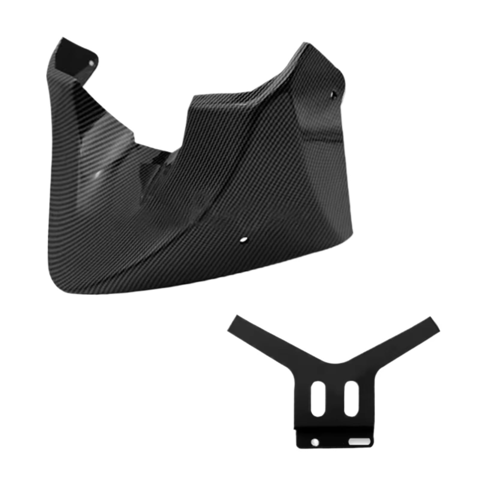 DSWILNV Motorrad Seitenspoiler Kompatibel Mit Benda Für Black Flag 500 Motorrad-Unterbauch Für Pan Engine Chassis Shroud Verkleidungsschutz Bellypan Spoiler Cowl Cover(Carbon Fiber Look) von DSWILNV