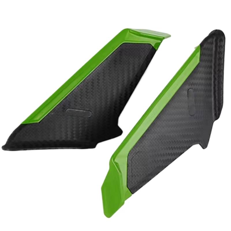 DSWILNV Motorrad Seitenspoiler Kompatibel Mit Ducati Für 899/959/1199/1299/848/1098 Motorradverkleidung Winglet Aerodynamische Seite Für Wing Fin Spoiler Motorradzubehör(Green) von DSWILNV