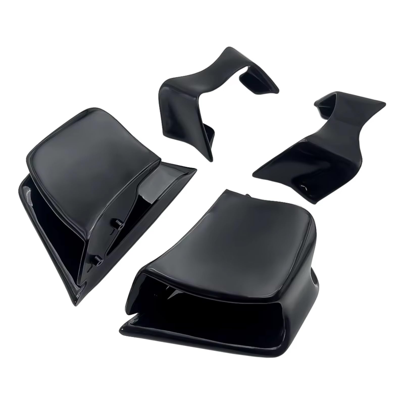 DSWILNV Motorrad Seitenspoiler Kompatibel Mit Ducati Für Panigale/Superleggera Für V4/S/R 2022 2023 2024. Motorrad-Seitenabdeckung Mit Festem Windflügel Und Spoiler(Bright Black) von DSWILNV