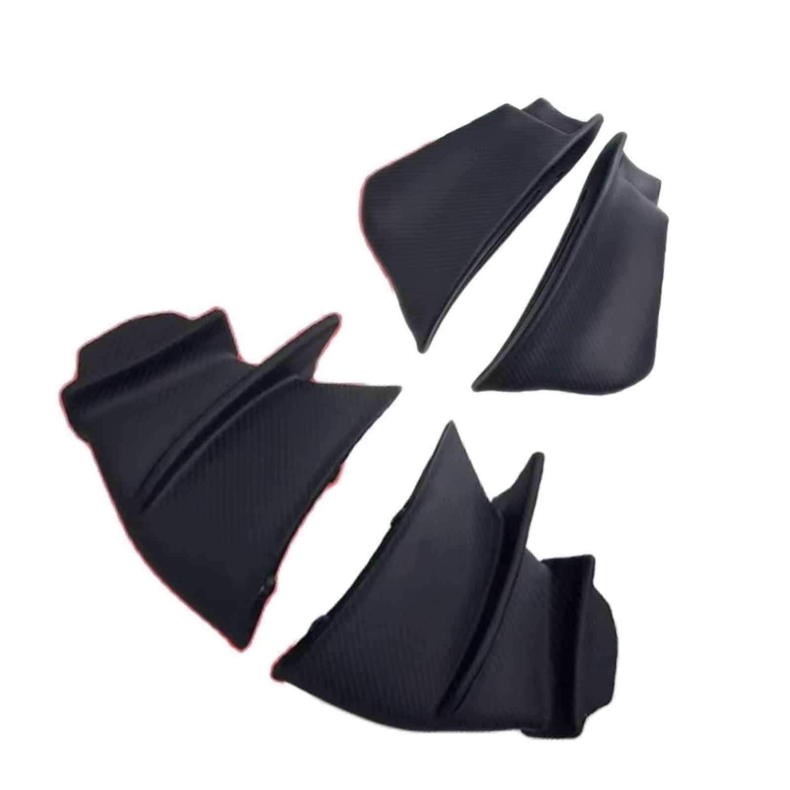 DSWILNV Motorrad Seitenspoiler Kompatibel Mit Ducati Für Panigale Für V4/S/R 2018–2022 Motorrad Fixiert Für Flügelspoilerverkleidung Schwarze Carbonfarbe Aerodynamische Winglets(Bright Black) von DSWILNV