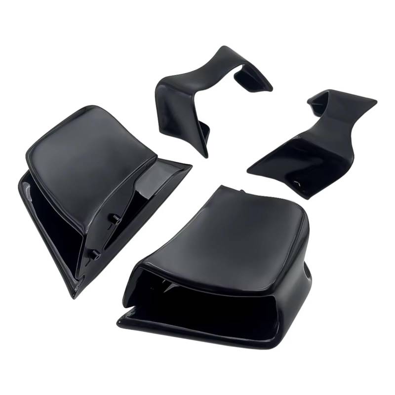 DSWILNV Motorrad Seitenspoiler Kompatibel Mit Ducati Für Panigale Für V4/S/R 2022 2023 2024. Motorrad-Festwind Für Flügel Mattschwarz Spoiler-Seitenabdeckung Motorrad-Zubehör(Bright Black) von DSWILNV