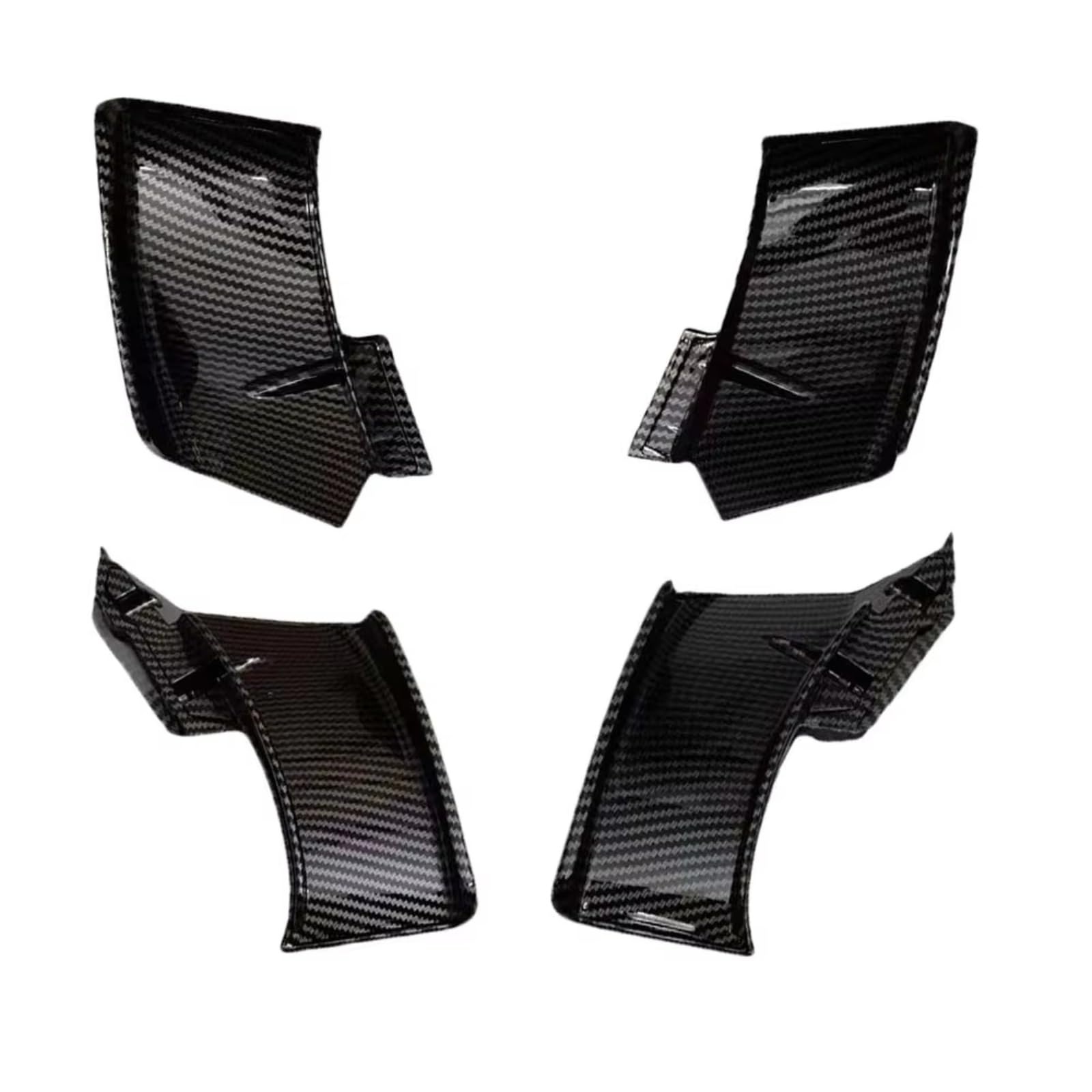 DSWILNV Motorrad Seitenspoiler Kompatibel Mit Ducati Für V2 Für V4/S 2021 2022 2023 Motorrad-Winglets Aerodynamisch Für Flügel-Kit Spoiler Motorrad-Zubehör(Carbon Fiber Paint) von DSWILNV