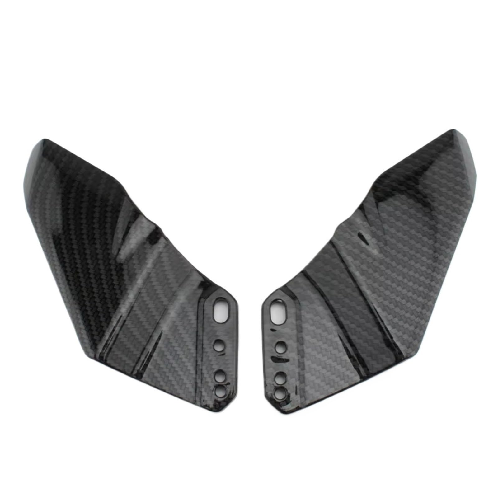 DSWILNV Motorrad Seitenspoiler Kompatibel Mit Für Ninja Für ZX-14 Für H2R Für Ninja Für 250SL Motorrad-Seiten-Winglet Aerodynamisch Für Flügel-Kit Spoilerverkleidung(Carbon Fiber) von DSWILNV