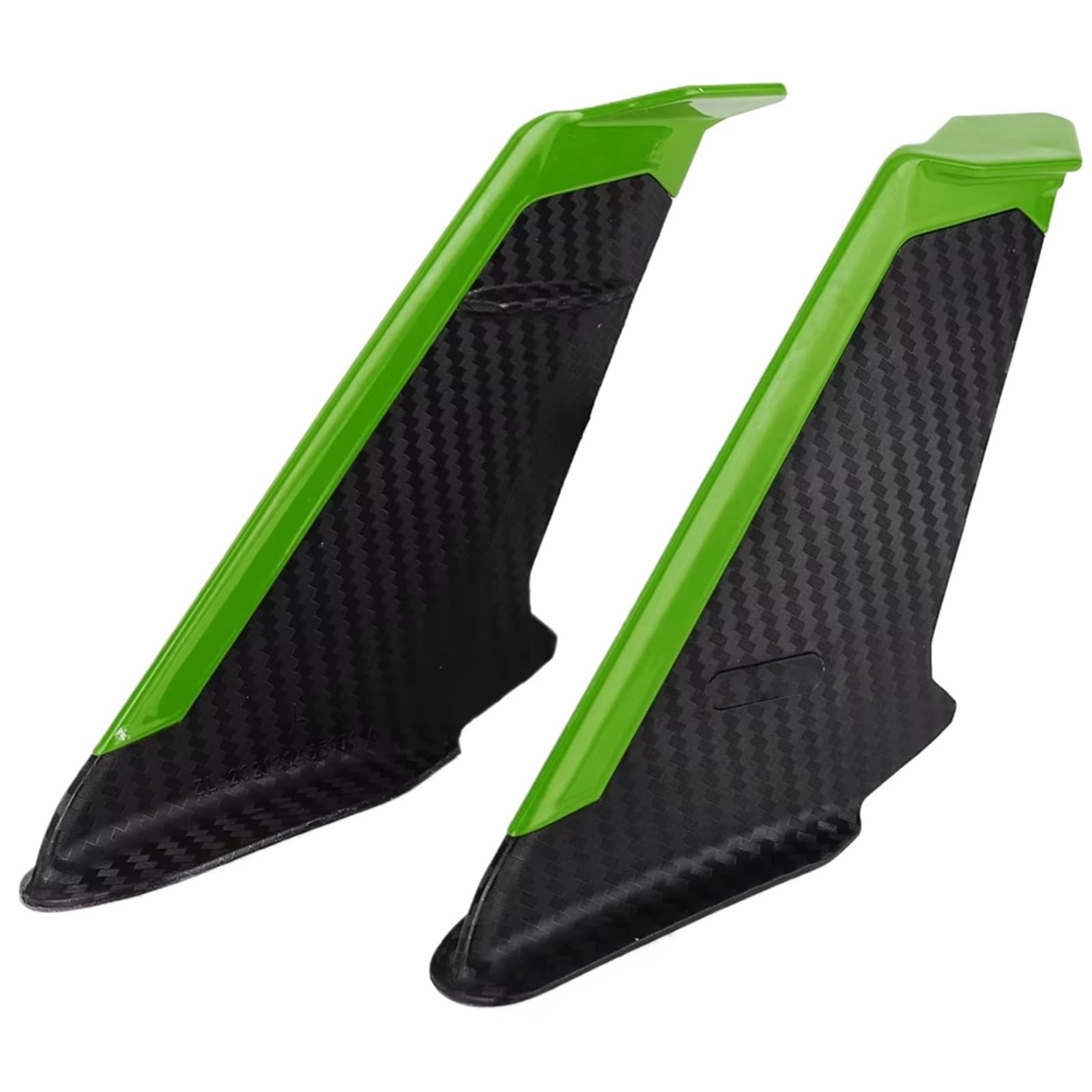 DSWILNV Motorrad Seitenspoiler Kompatibel Mit Für Ninja250/300/400/650 Für ZX6R Für ZX10R Motorrad-Seiten-Winglet Für Flügel-Kit Spoiler-Verkleidungsabdeckung(Green) von DSWILNV