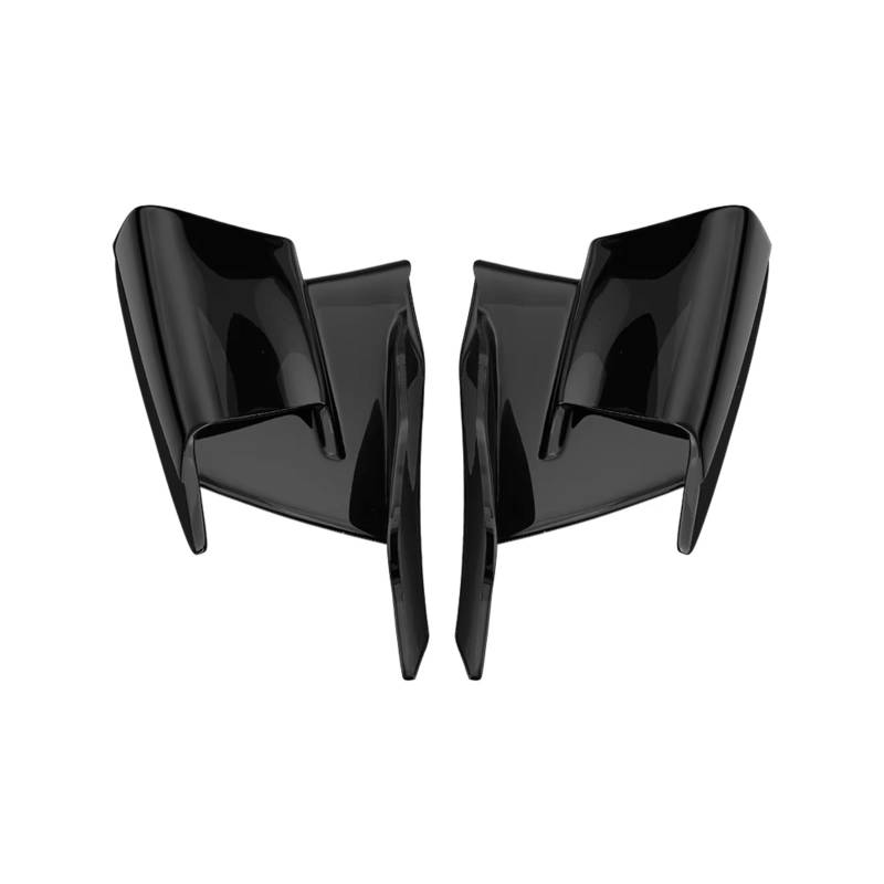 DSWILNV Motorrad Seitenspoiler Kompatibel Mit Für ZX-25RR Für ZX4R-R/RR 2020–2024 Motorrad-Aerodynamikseite Fixiert Für Wing GP Racing Für Wing Force Spoiler(Bright Black) von DSWILNV