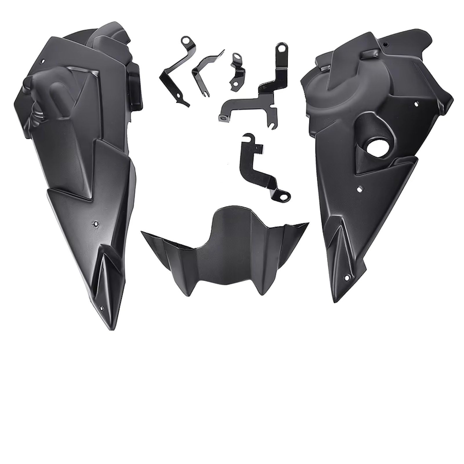 DSWILNV Motorrad Seitenspoiler Kompatibel Mit Yamaha Für FZ-07 Für MT07 2014–2020 Motorrad-Motorspoiler Bauch Für Pan Untere Verkleidung Body-Kit-Zubehör von DSWILNV