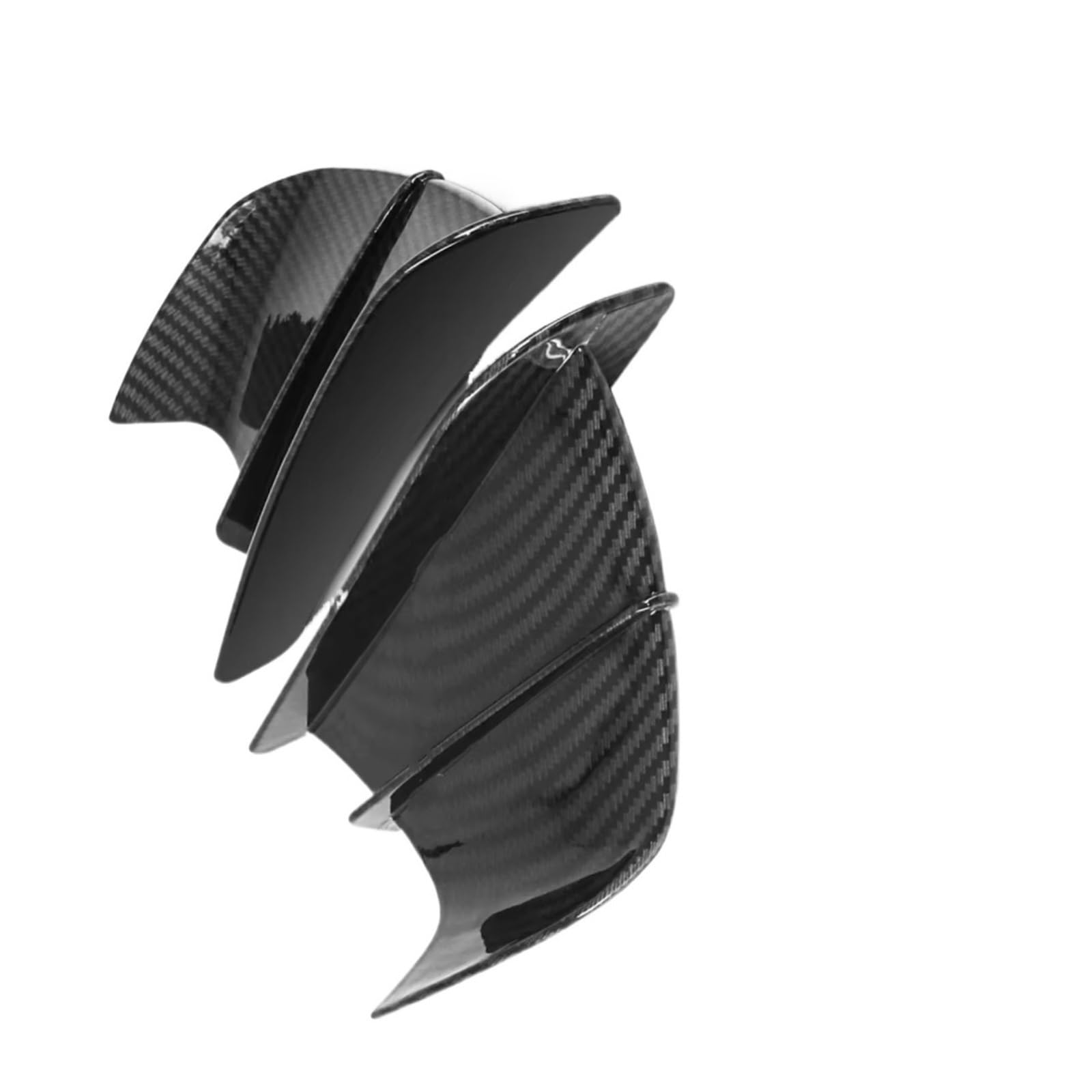 DSWILNV Motorrad Seitenspoiler Kompatibel Mit Yamaha Für FZ6R Für TZR50 Motorradverkleidung Seitenflügel Winglet Aerodynamisch Für Flügelabweiser Spoiler Motorradzubehör(Carbon Fiber Texture) von DSWILNV