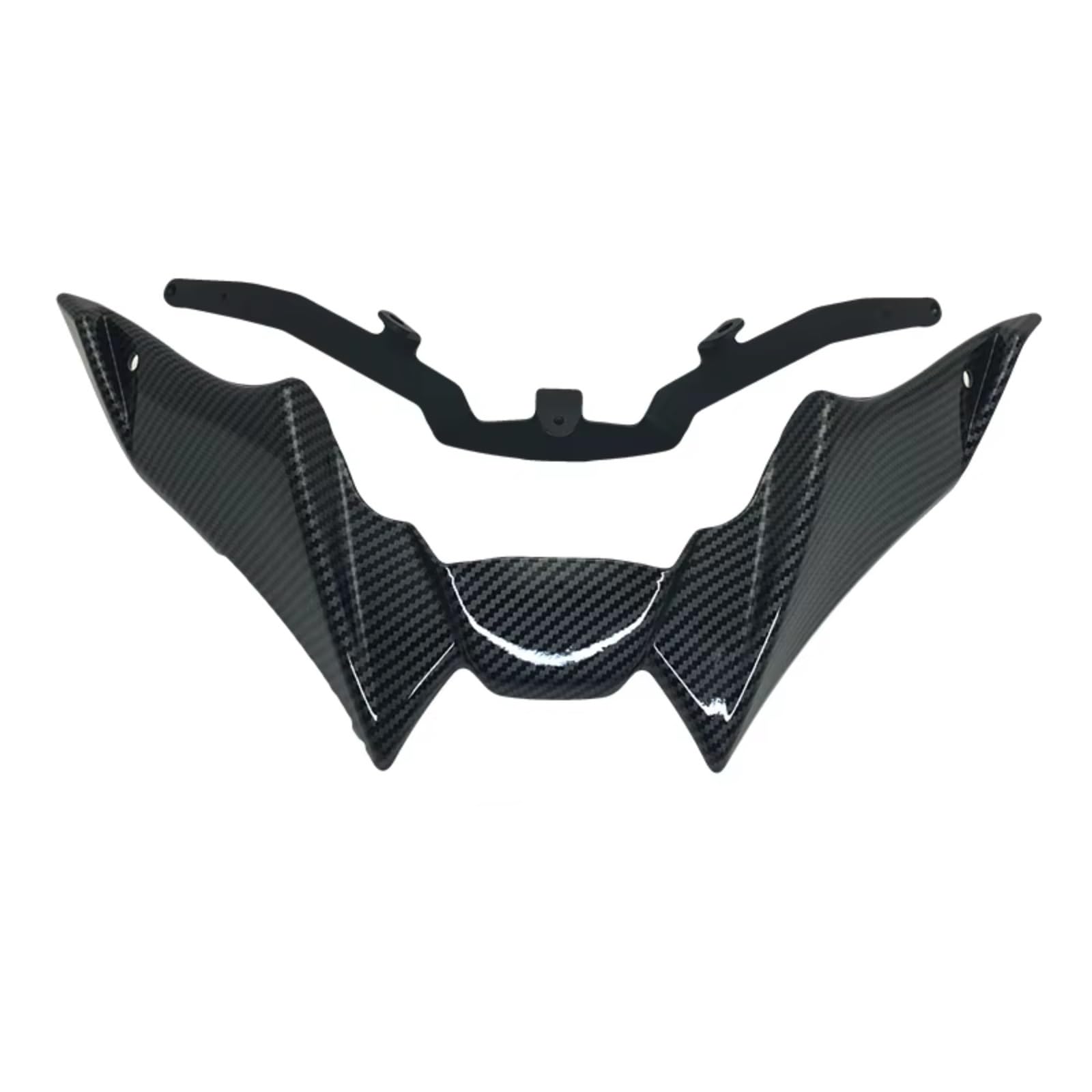 DSWILNV Motorrad Seitenspoiler Kompatibel Mit Yamaha Für MT-09/SP 2021 2022 2023 Motorrad-Vorderrad-Kotflügel Schnabel, Nase Kegelverlängerung Extender Gugel Spoiler-Abdeckung(Carbon Look) von DSWILNV