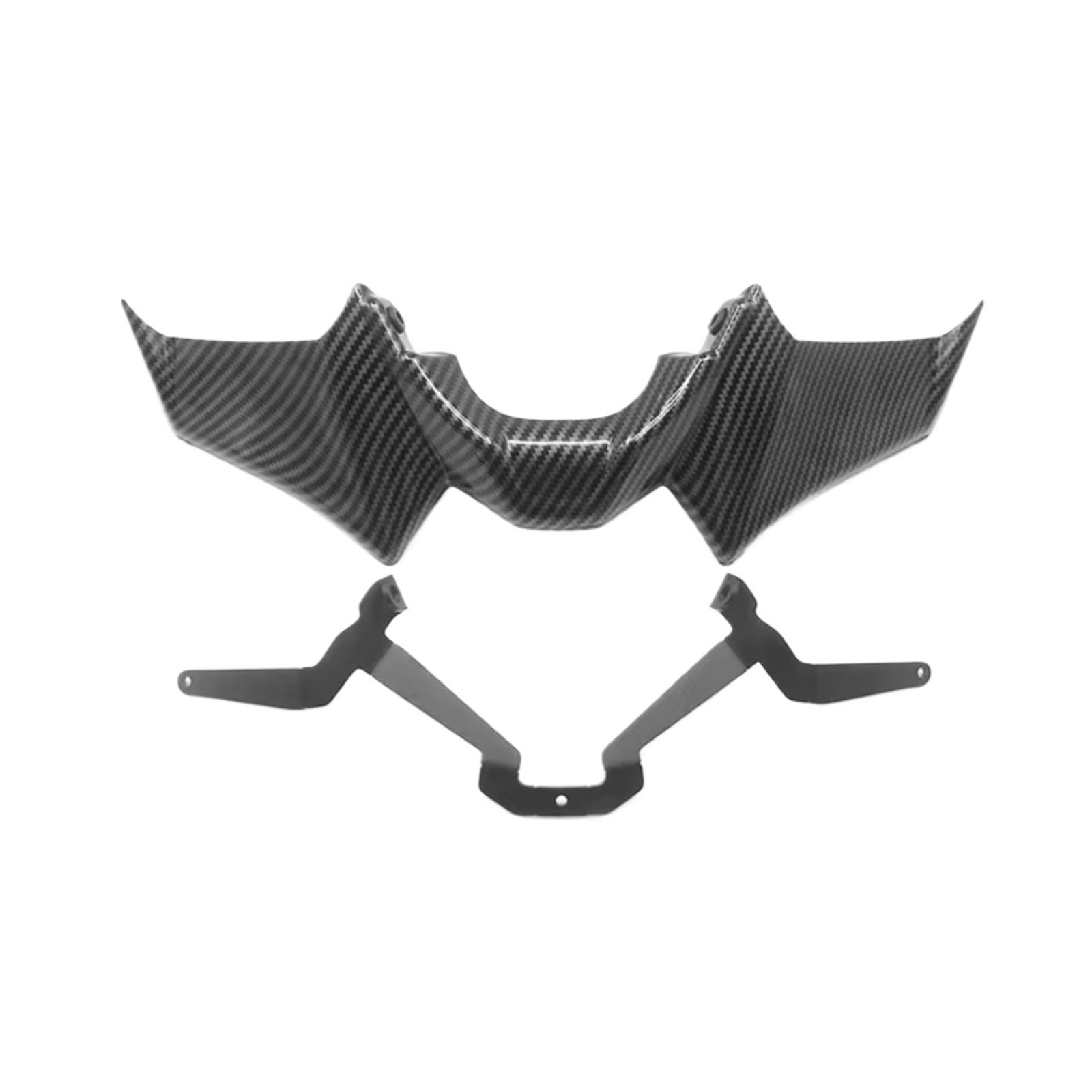 DSWILNV Motorrad Seitenspoiler Kompatibel Mit Yamaha Für MT07/SP 2021 2022 2023 2024 Motorrad Für Sport Downforce Für Naked Forntal Spoiler Aerodynamik Für Flügelabweiser(Carbon Fiber Look) von DSWILNV