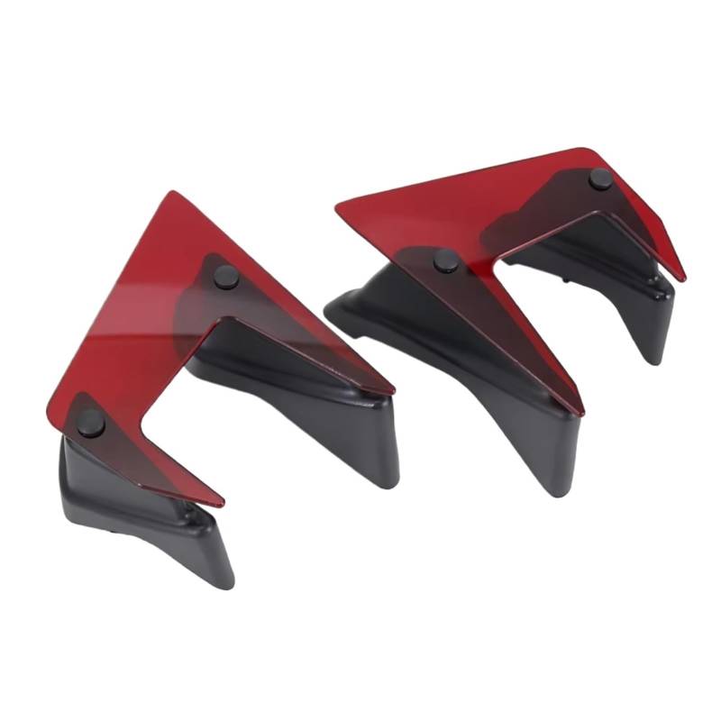 DSWILNV Motorrad Seitenspoiler Kompatibel Mit Yamaha Für MT07 2018 2019 2020 Windabweiser Verkleidungszubehör Motorrad Winglet Aerodynamisch Für Wing Kit Seitenspoiler(Red) von DSWILNV