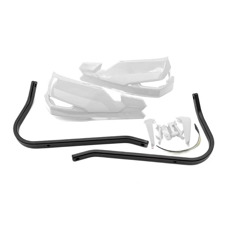 DSWILNV Motorrad Seitenspoiler Kompatibel Mit Yamaha Für Tenere 700 2019 2020 2021 2022 2023 2024 Motorräder Zubehör Lenkerbildschirm Mit Spoilerschutz(White) von DSWILNV