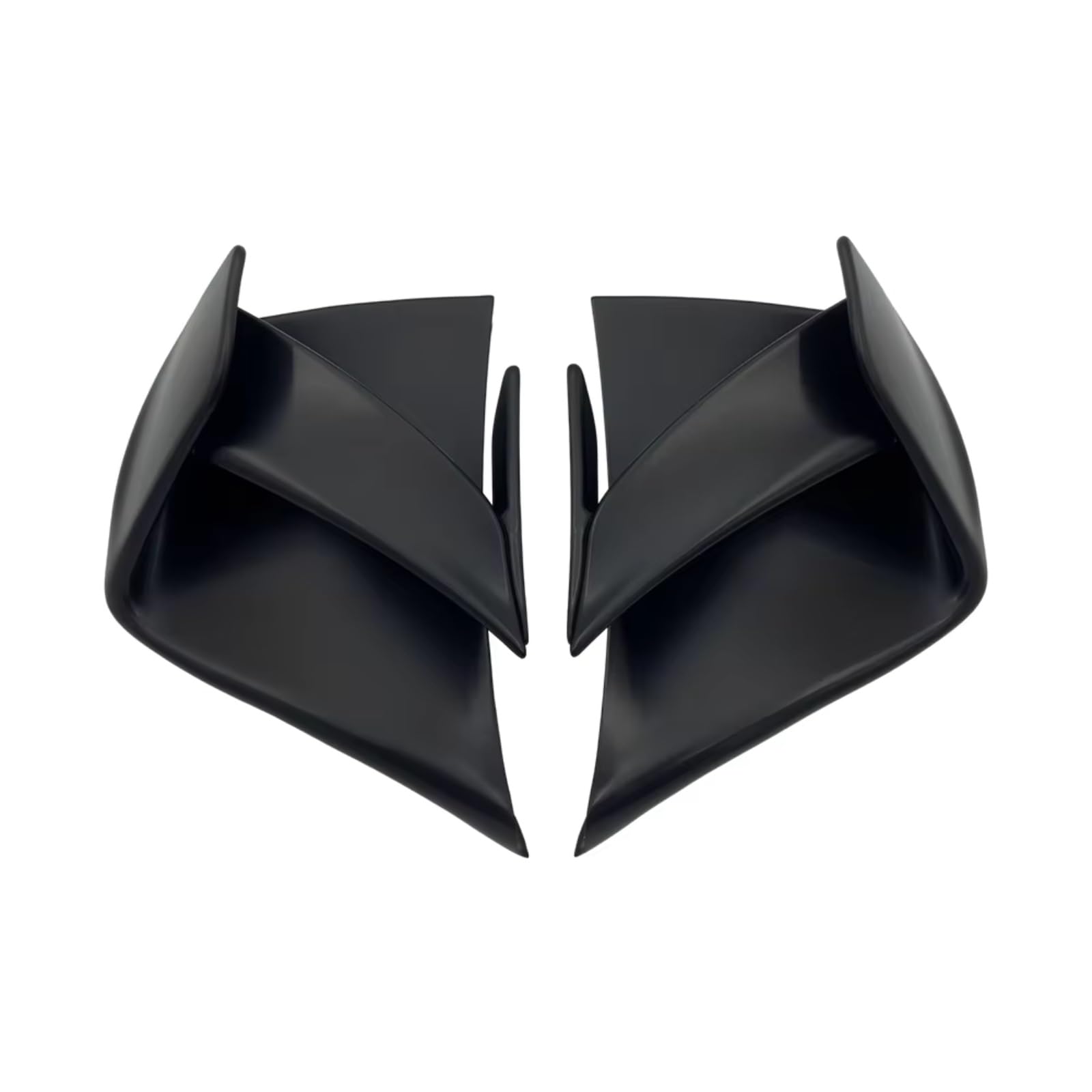 DSWILNV Motorrad Seitenspoiler Kompatibel Mit Yamaha Für YZF-R1 2009 2010 2011 2012 2013 2014 ABS-Motorrad-Spoiler Fest Für Flügel-Winglet-Aerodynamik(Matte Black) von DSWILNV