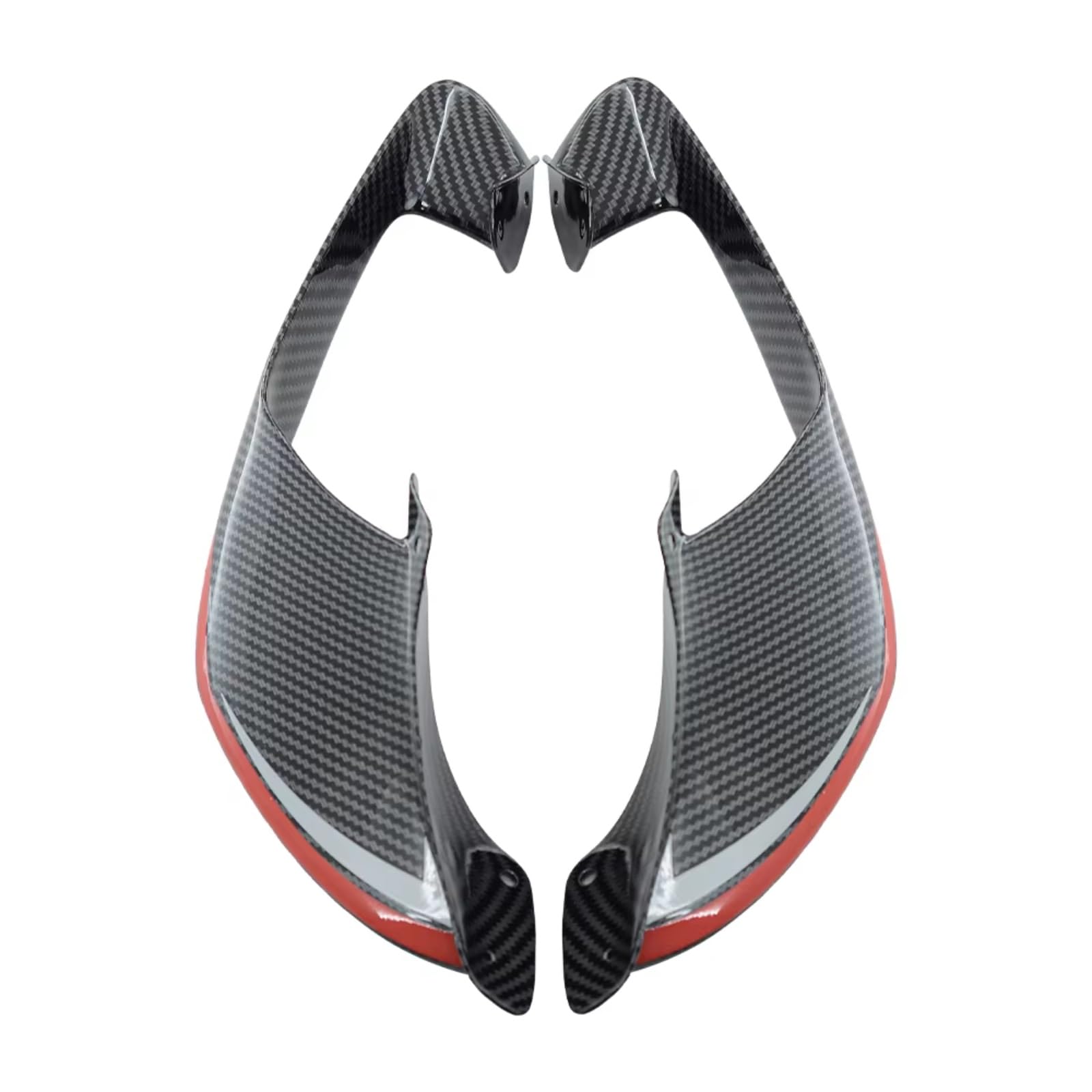 DSWILNV Motorrad Seitenspoiler Kompatibel Mit Yamaha Für YZF-R1 2021 2022 2023 2024 Motorrad Vorne Fest Für Flügelspoiler Aerodynamische Winglets Seite Für Flügelverkleidung(Carbon Paint Red) von DSWILNV