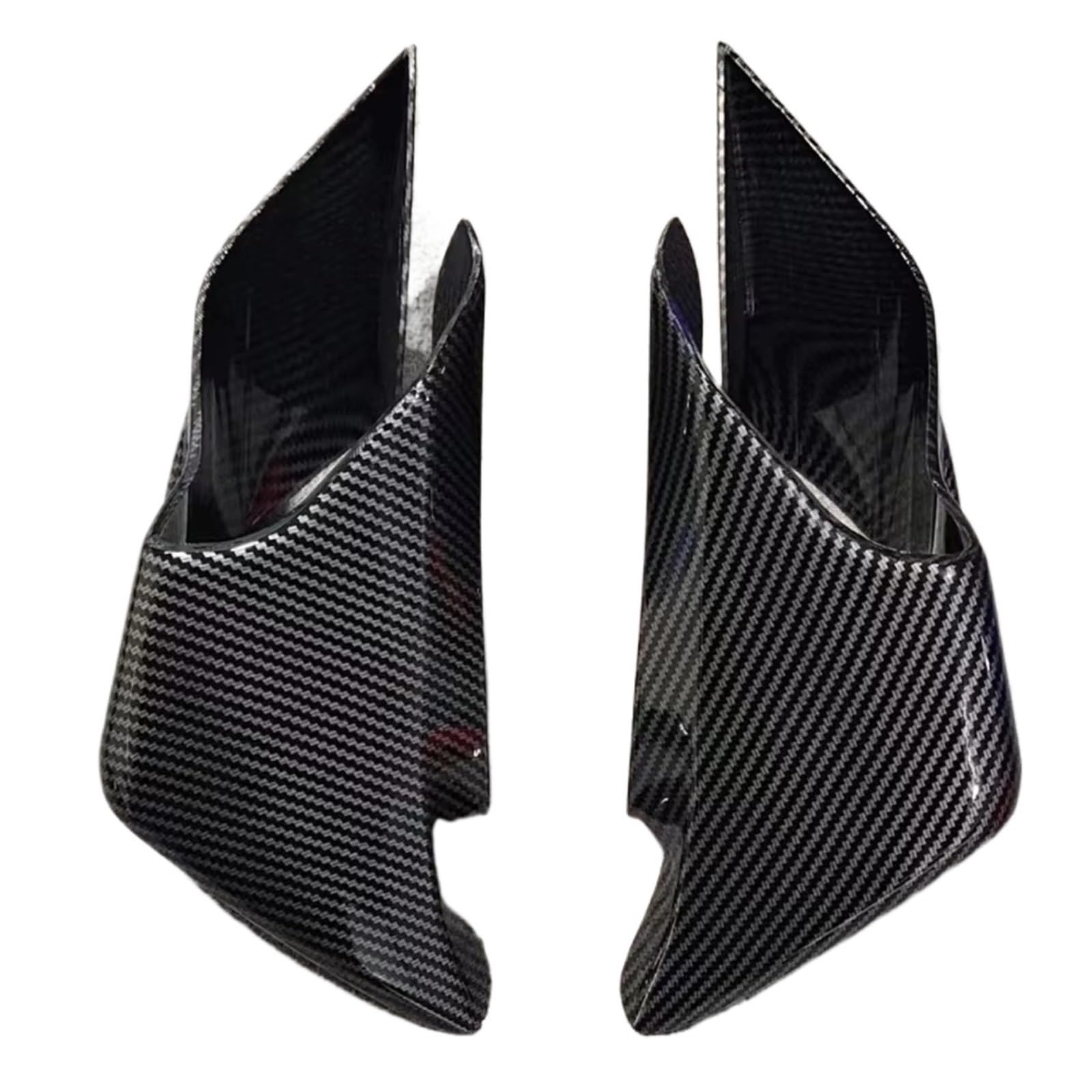 DSWILNV Motorrad Seitenspoiler Kompatibel Mit Yamaha Für YZF-R1 2021 2022 2023 Karosserie-Zierteile Motorrad-Modifikation Winglets Aerodynamisches Verkleidungs-Spoiler-Zubehör(Carbon Fiber Paint) von DSWILNV