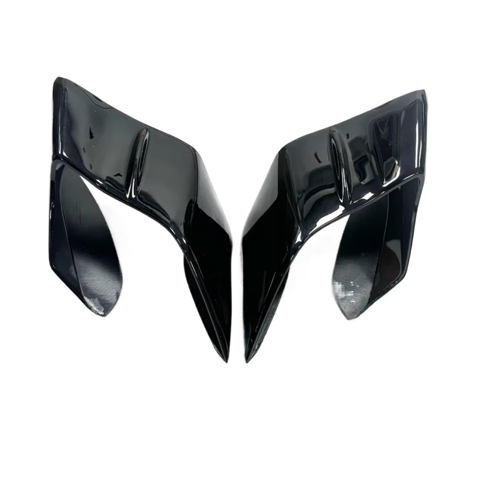 DSWILNV Motorrad Seitenspoiler Kompatibel Mit Yamaha Für YZF-R1 Für YZF-R1M 2019–2024 Für Wing Air Guide Spoiler Querruder Motorrad Fixiert Für Flügelabdeckung(Bright Black) von DSWILNV