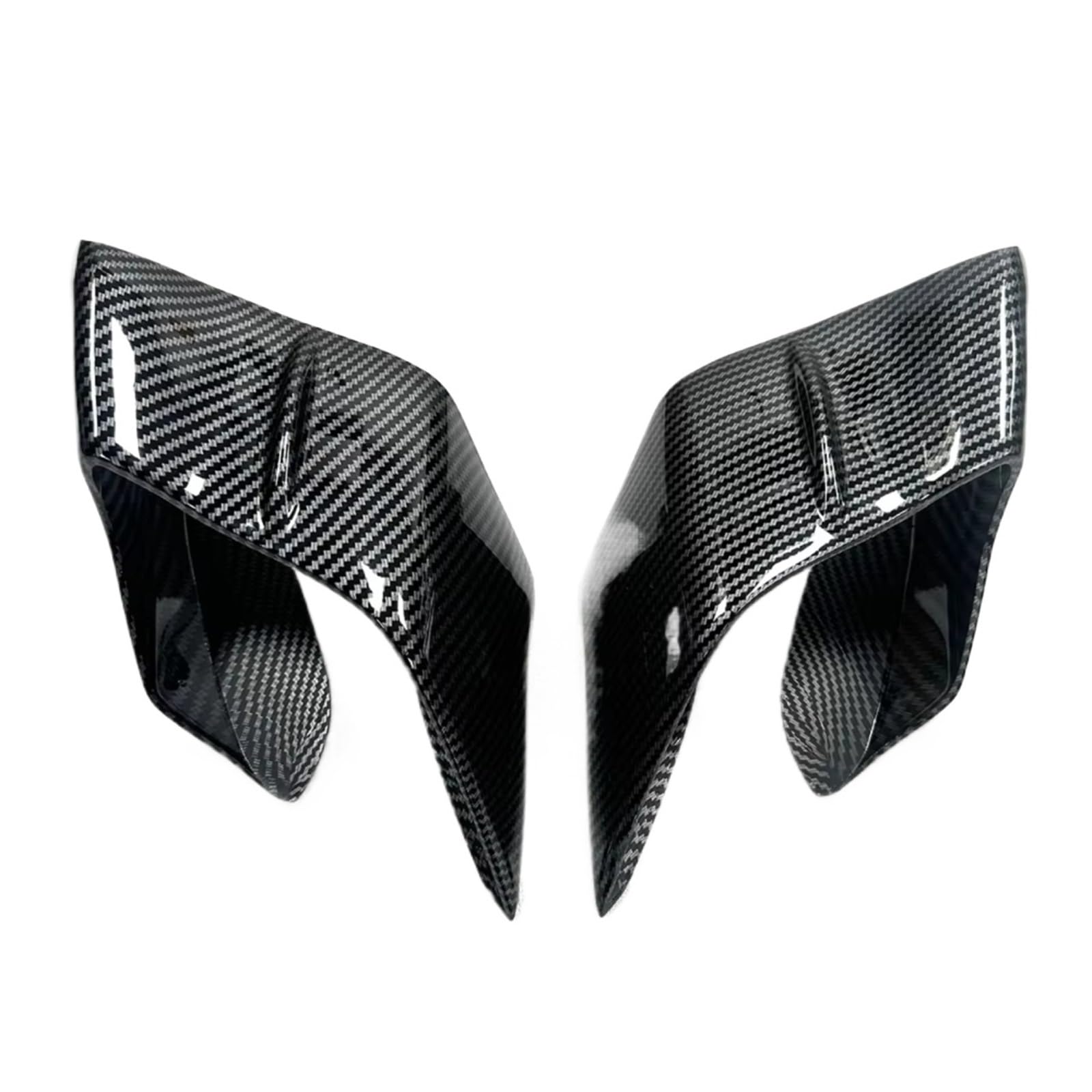 DSWILNV Motorrad Seitenspoiler Kompatibel Mit Yamaha Für YZF-R1 Für YZF-R1M 2019–2024 Für Wing Air Guide Spoiler Querruder Motorrad Fixiert Für Flügelabdeckung(Carbon Fiber Texture) von DSWILNV