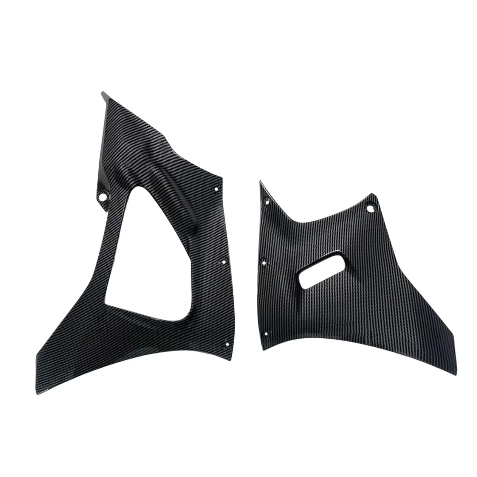 DSWILNV Motorrad Seitenspoiler Kompatibel Mit Yamaha Für YZF-R7 2021 2022 2023 Motorrad-Seiten-Ober-Untere-Verkleidungs-Spoiler Seiten-Winglets Seitenverkleidung(Lower Carbon Fiber) von DSWILNV