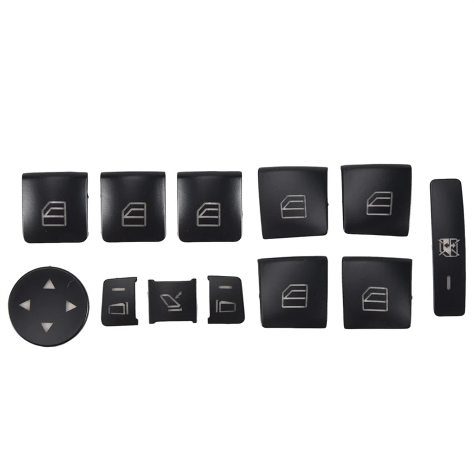 DSWILNV Switch Knopf Aufkleber Kompatibel Mit Benz Für GLK Class Für X204 2009 2010 2011 2012 2013 2014 2015 Autotür-Armlehnen-Fensterschalter-Knopfverkleidungsaufkleber von DSWILNV