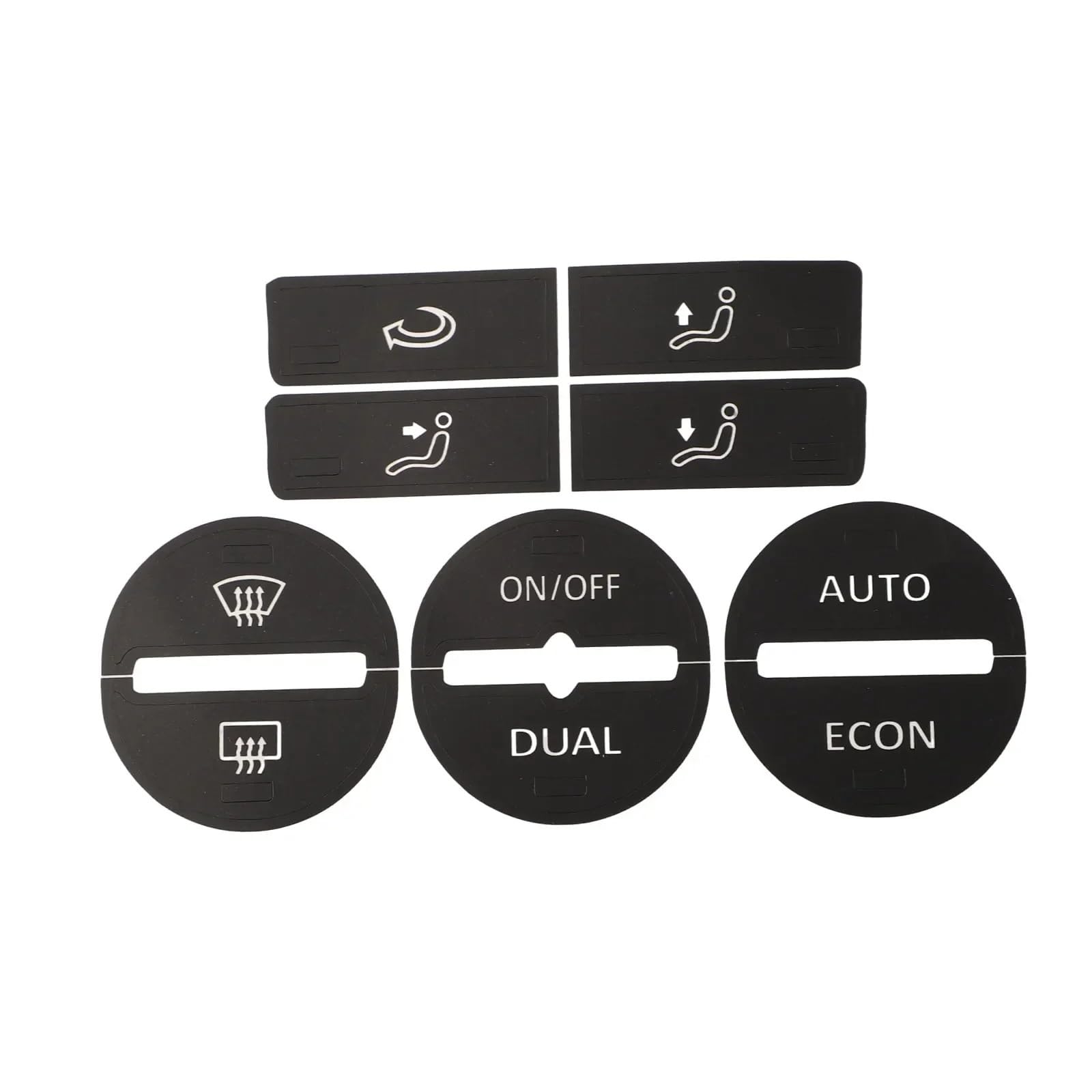 DSWILNV Switch Knopf Aufkleber Kompatibel Mit Golf Für Mk5 2004 2005 2006 2007 2008 A/C-Klimaanlage, Abgenutzter, Abblätternder Knopf, Reparaturaufkleber, Aufkleber, Originelle Aufkleber von DSWILNV