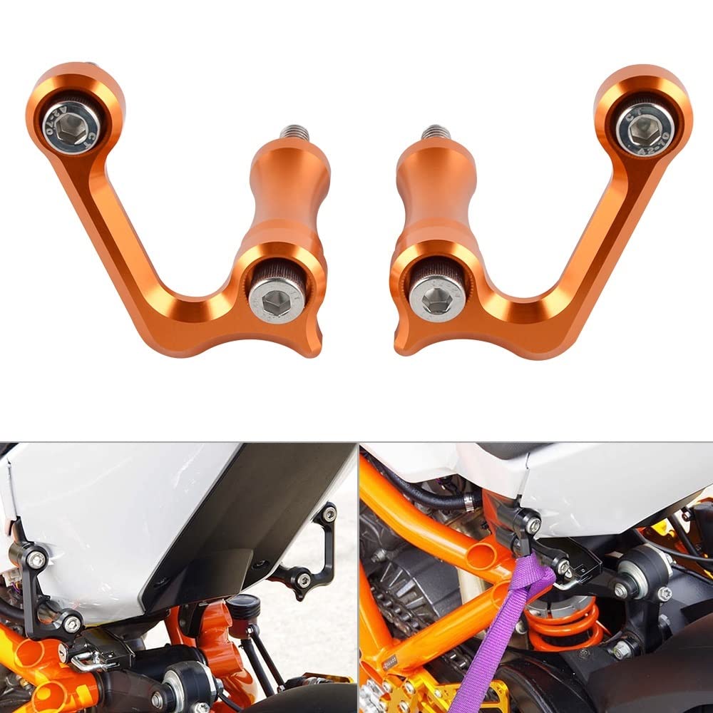 DShanLa 1 Paar Motorrad-Rennhaken für K.T.M RC8 R RC8R 1190 Billet Aluminium links Rennhaken DShanLa (Color : Orange) von DShanLa