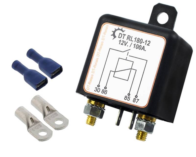 Trennrelais DTRL180/12 Inkl.2 Ringösen und 2 Kabelschuhe von DT Parts